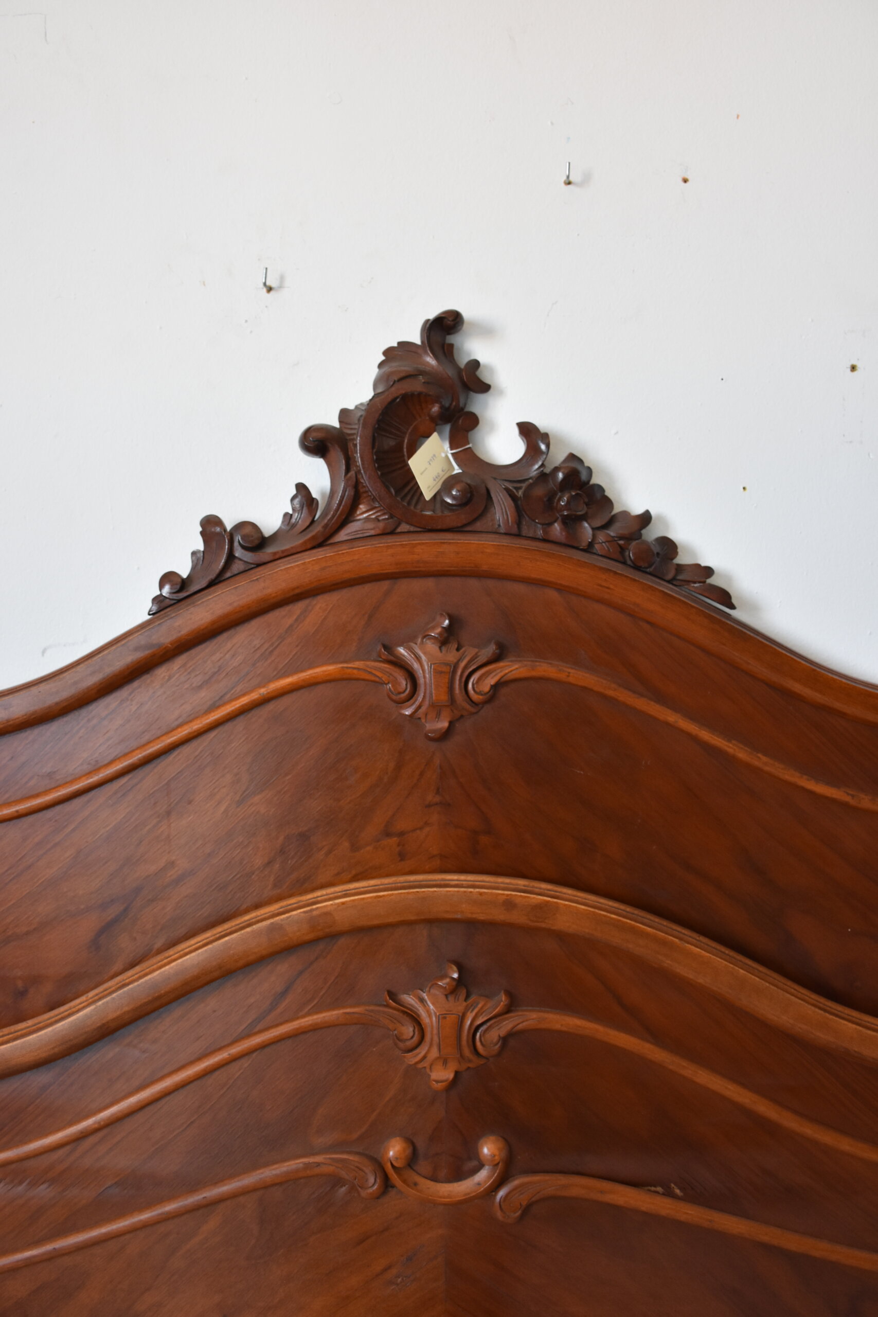 Cama antigua Luis XV madera palma de nogal - Imagen 2