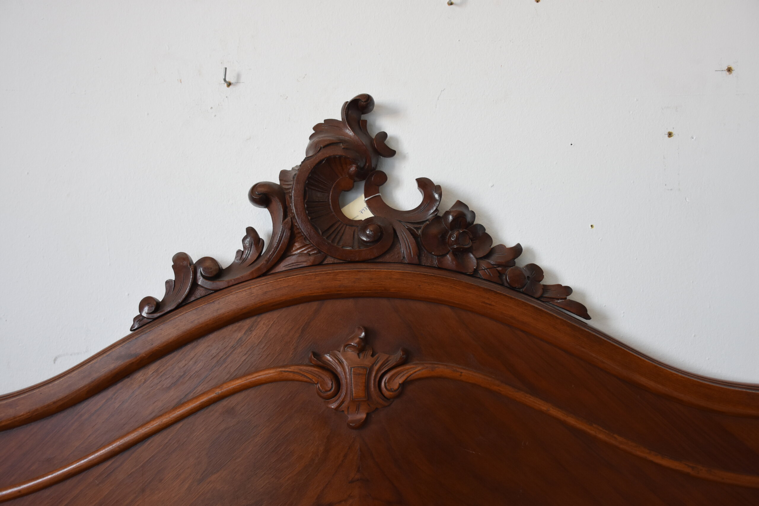 Cama antigua Luis XV madera palma de nogal - Imagen 3