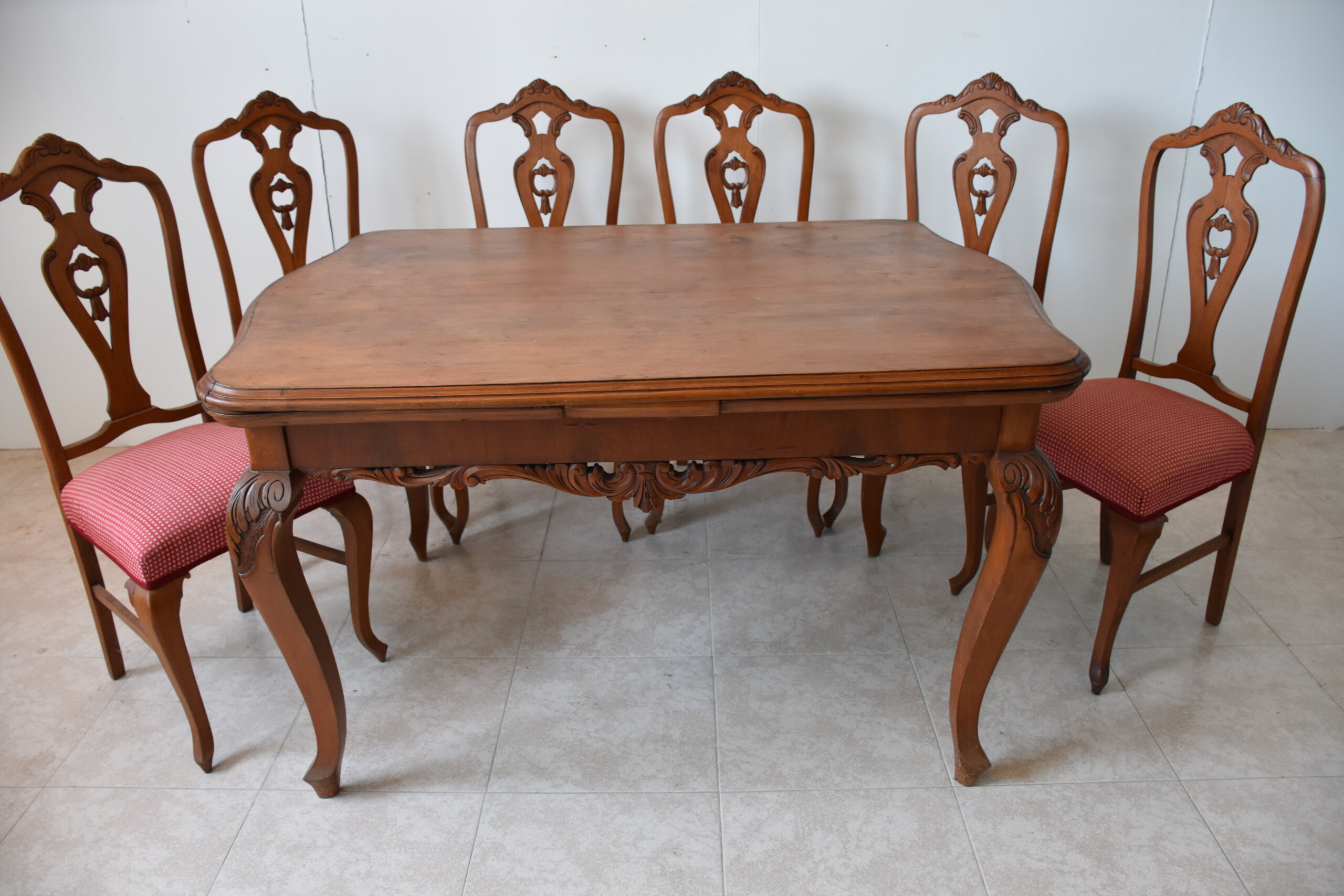 Conjunto comedor Isabelino con mesa extensible - Imagen 6