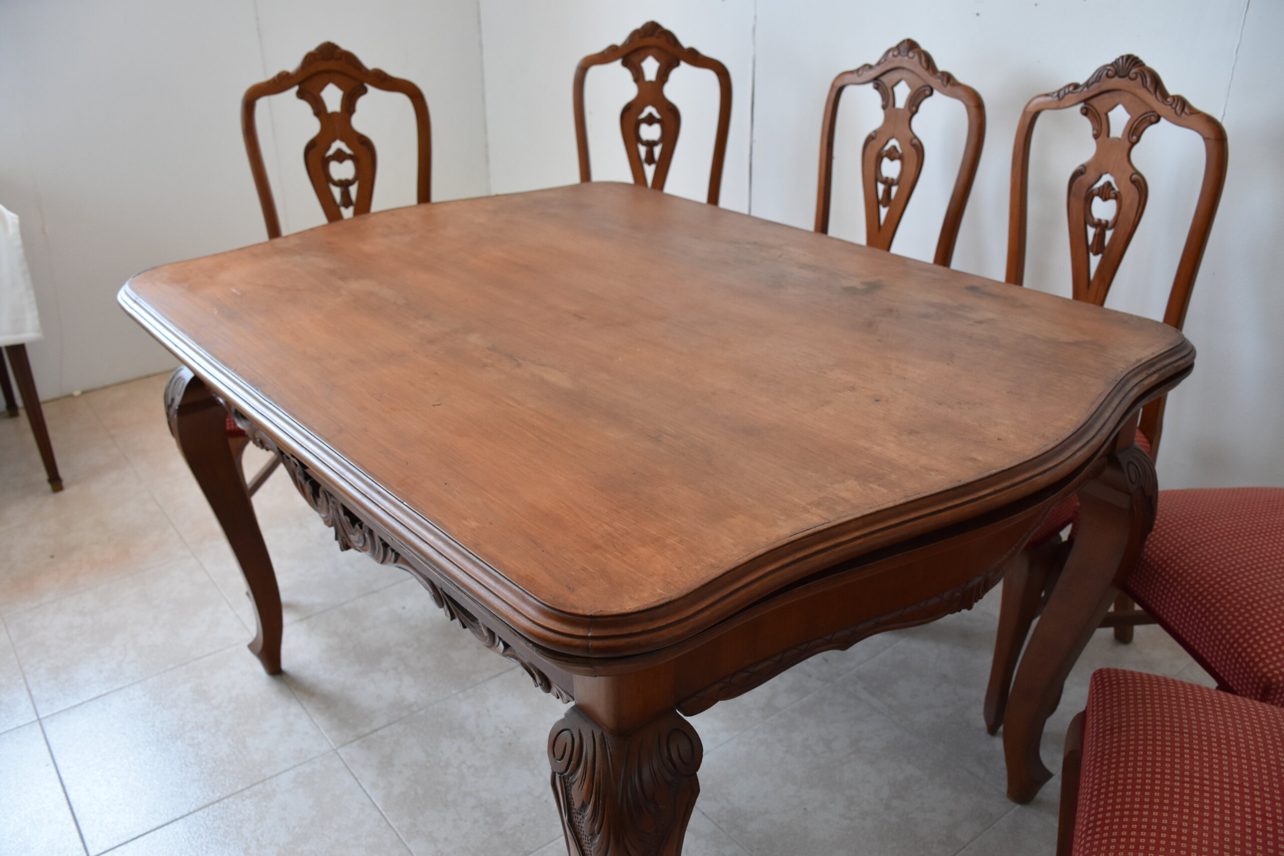 Conjunto comedor Isabelino con mesa extensible - Imagen 9