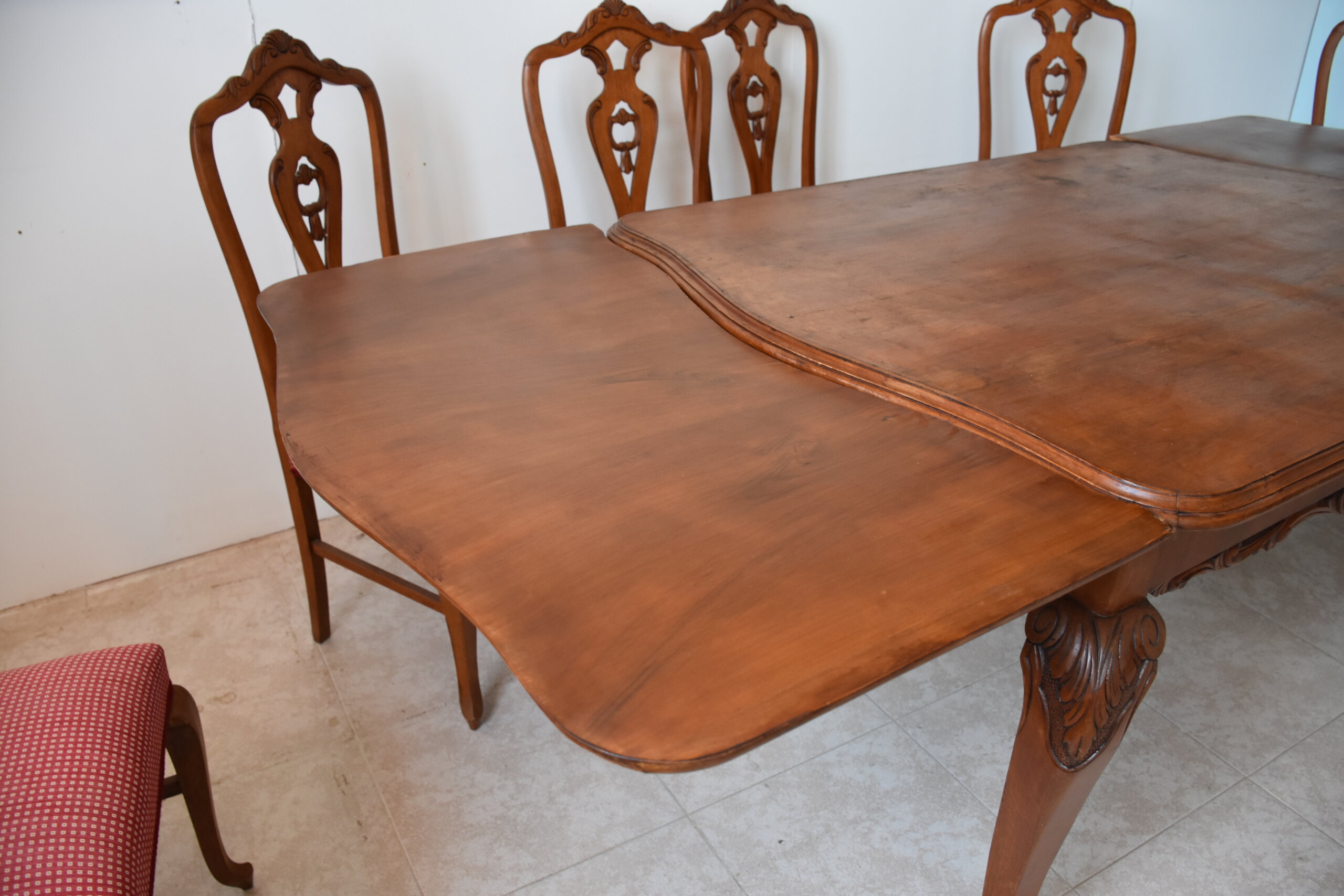 Conjunto comedor Isabelino con mesa extensible - Imagen 12