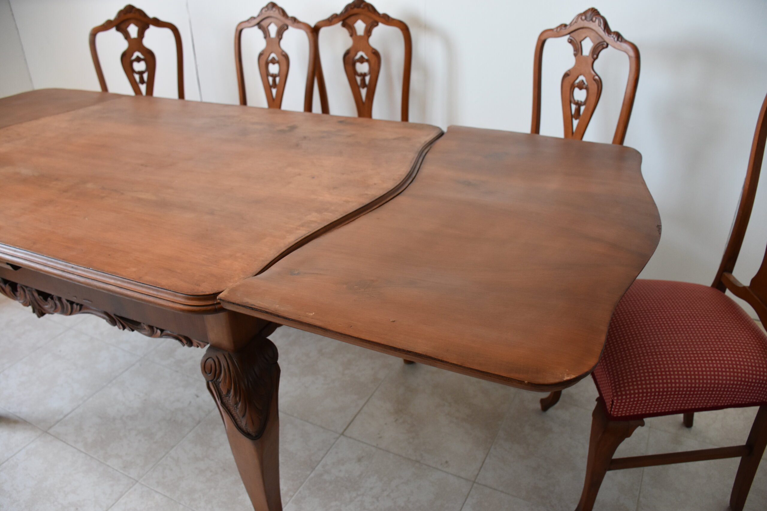 Conjunto comedor Isabelino con mesa extensible - Imagen 13