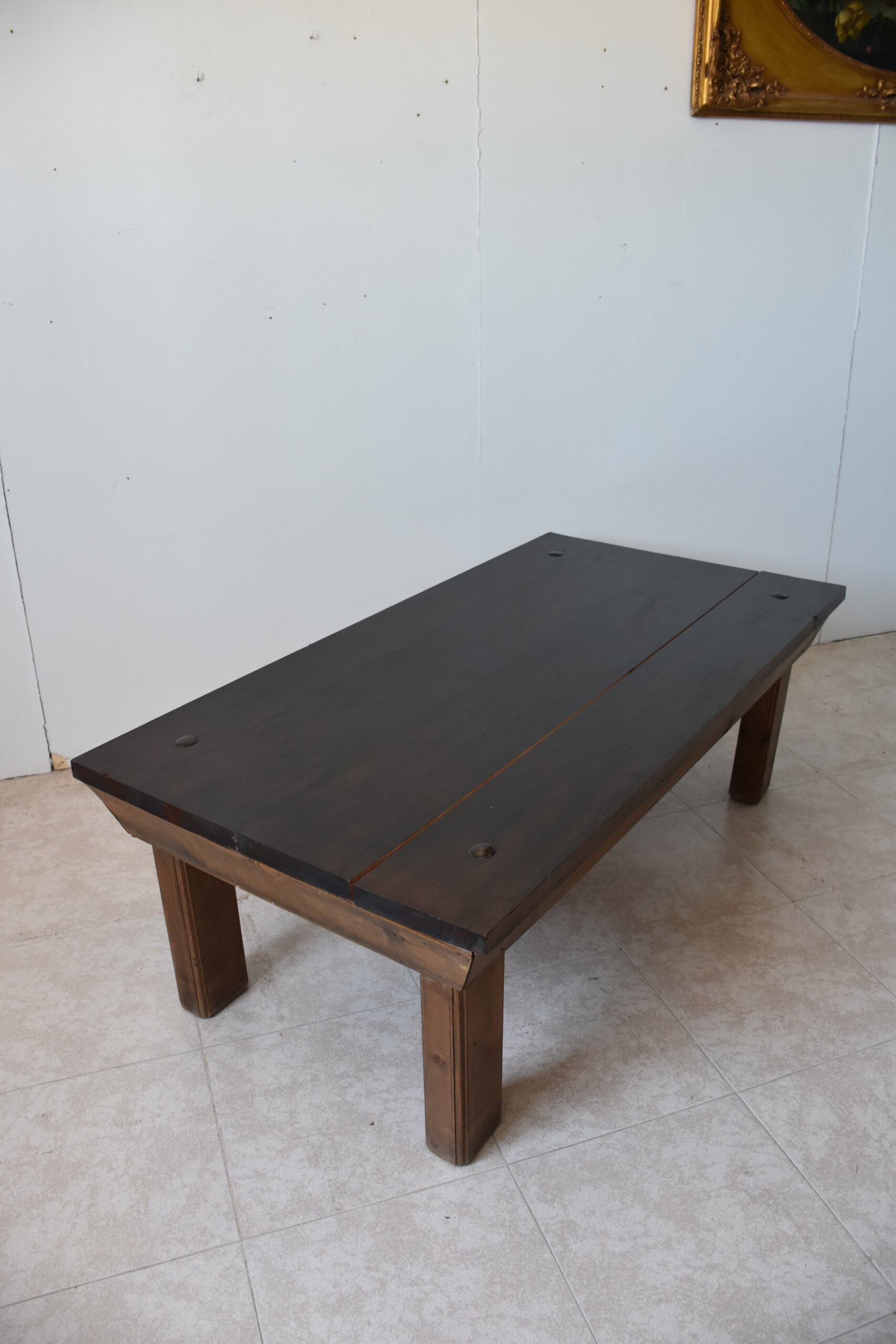 Mesa rústica de centro madera maciza - Imagen 3