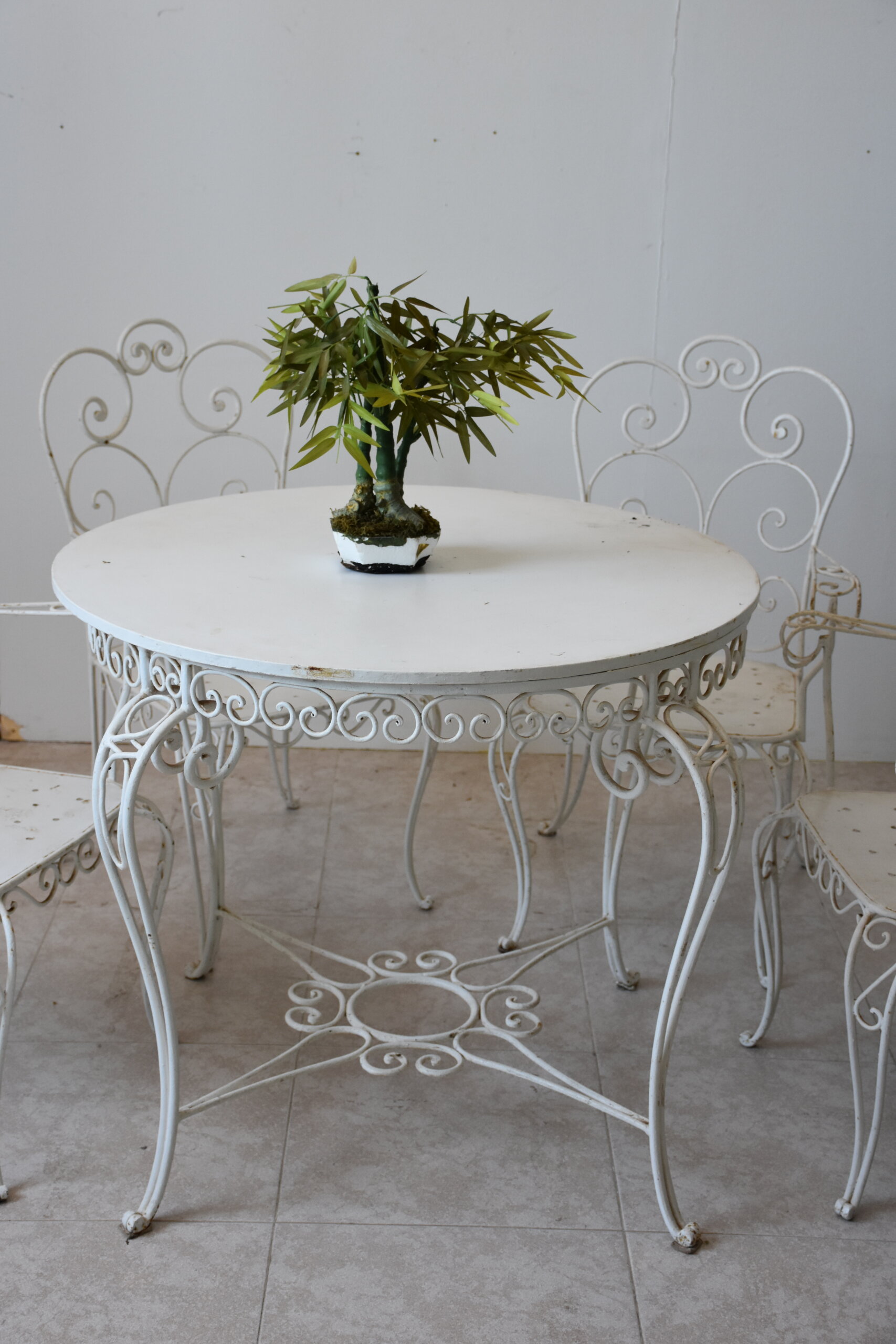 Conjunto de jardín mesa y 4 sillas forja - Imagen 3
