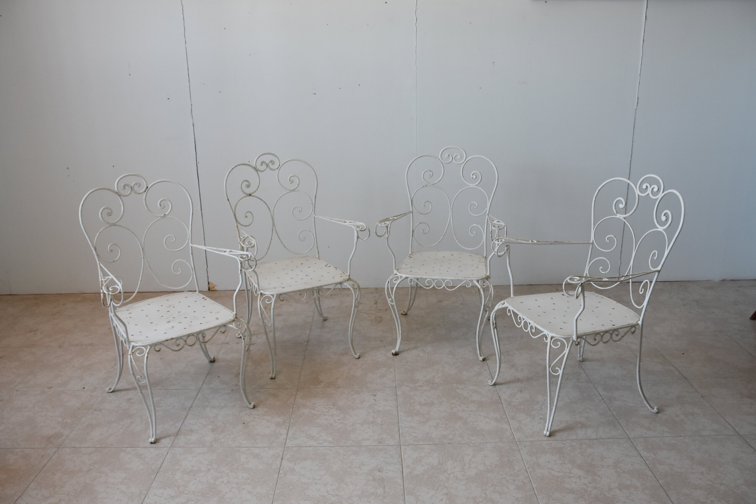 Conjunto de jardín mesa y 4 sillas forja - Imagen 6