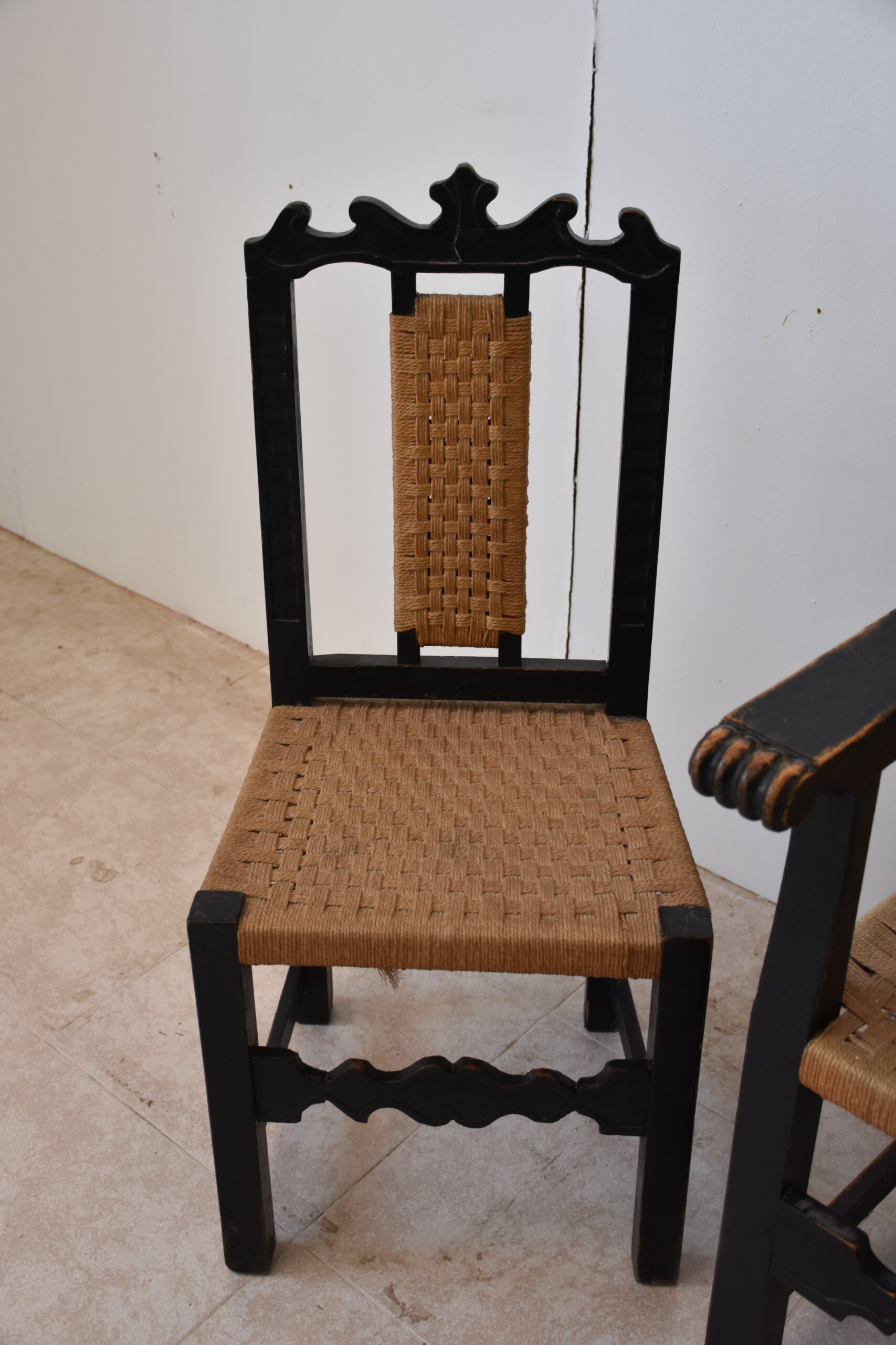 Conjunto sillón y 2 sillas asientos enea - Imagen 4