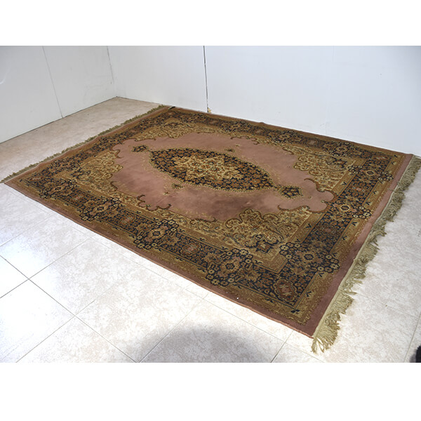 Alfombra azul y rosa 261 x 192 cm