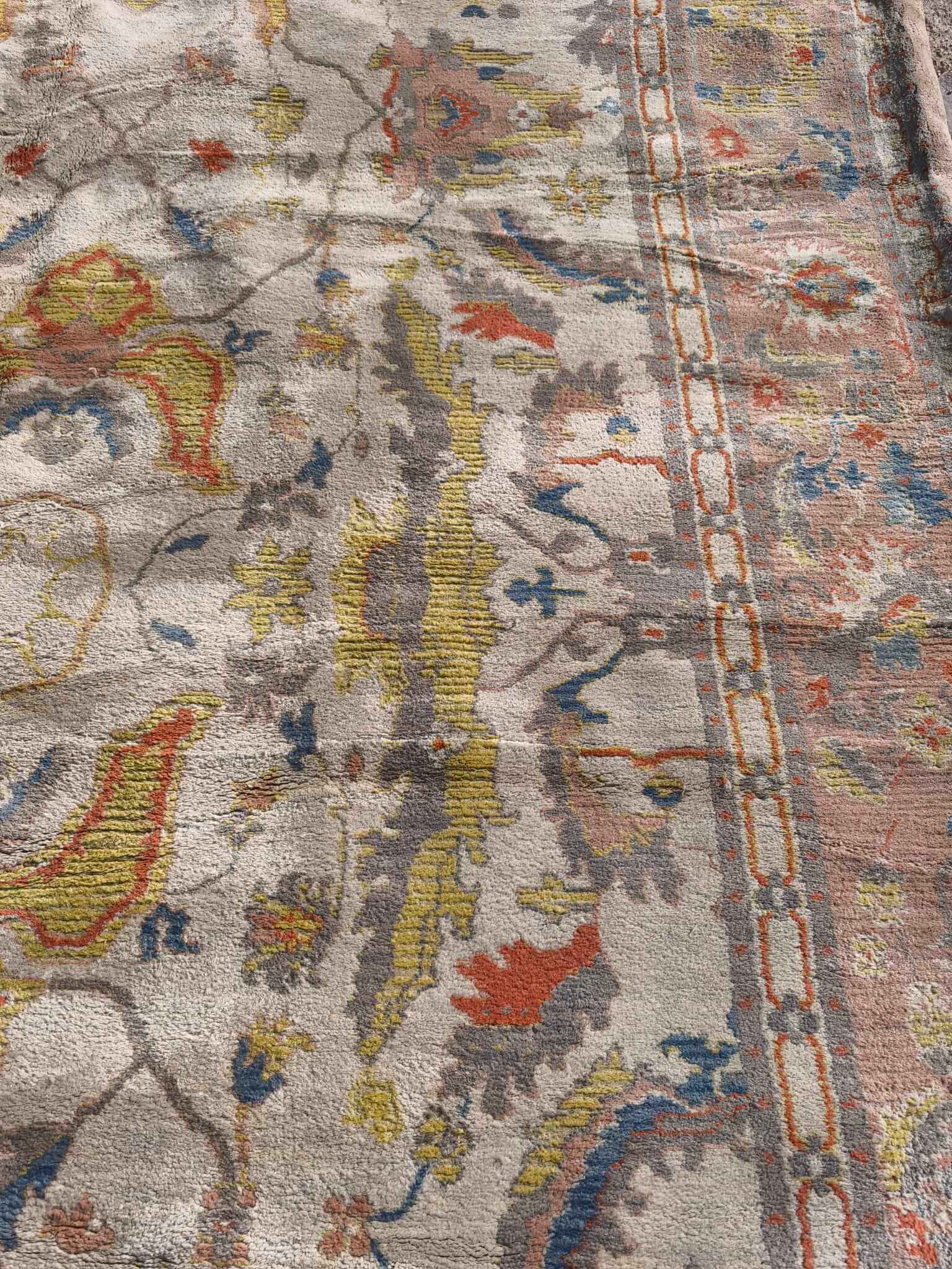 Gran alfombra de lana con decoración floral 710 x 970 cm - Imagen 11