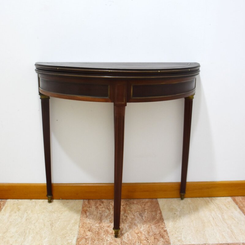 Consola mesa juegos plegable caoba
