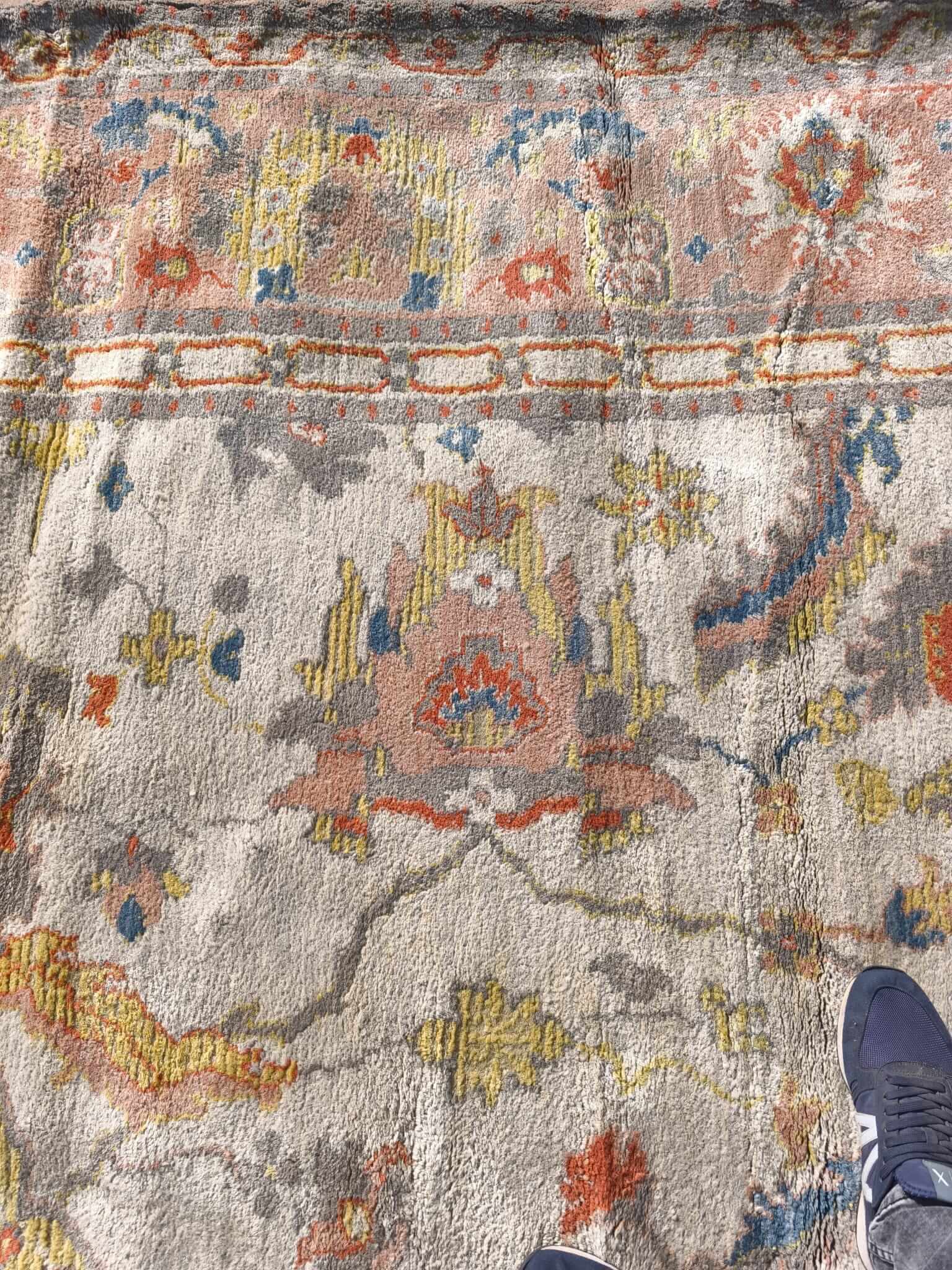 Gran alfombra de lana con decoración floral 710 x 970 cm - Imagen 7