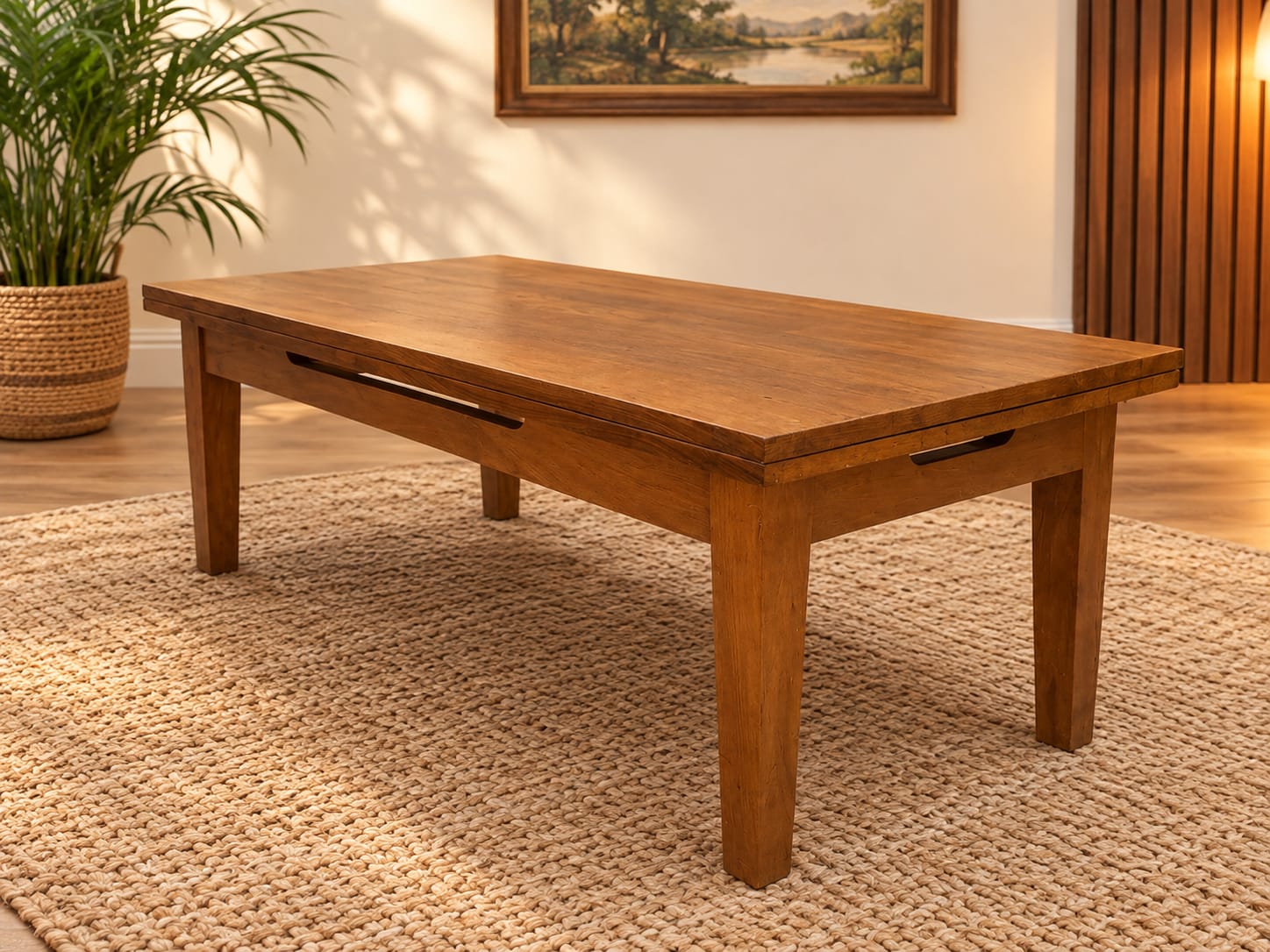 Mesa de centro extensible rectangular nórdica - Imagen 3