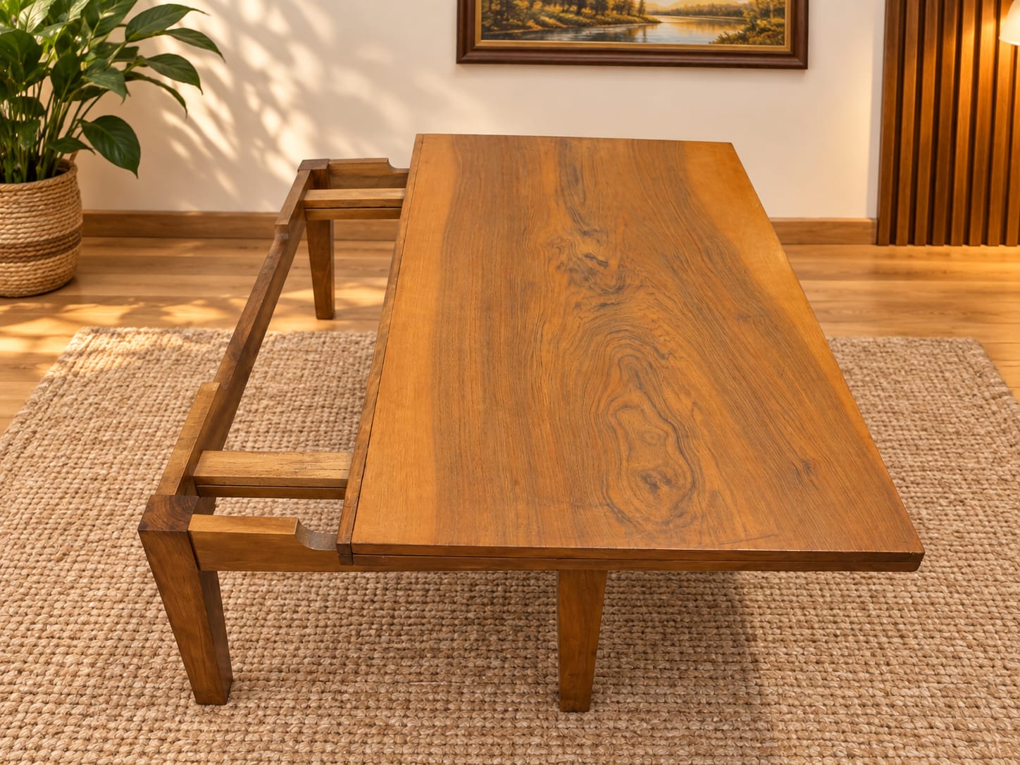 Mesa de centro extensible rectangular nórdica - Imagen 4