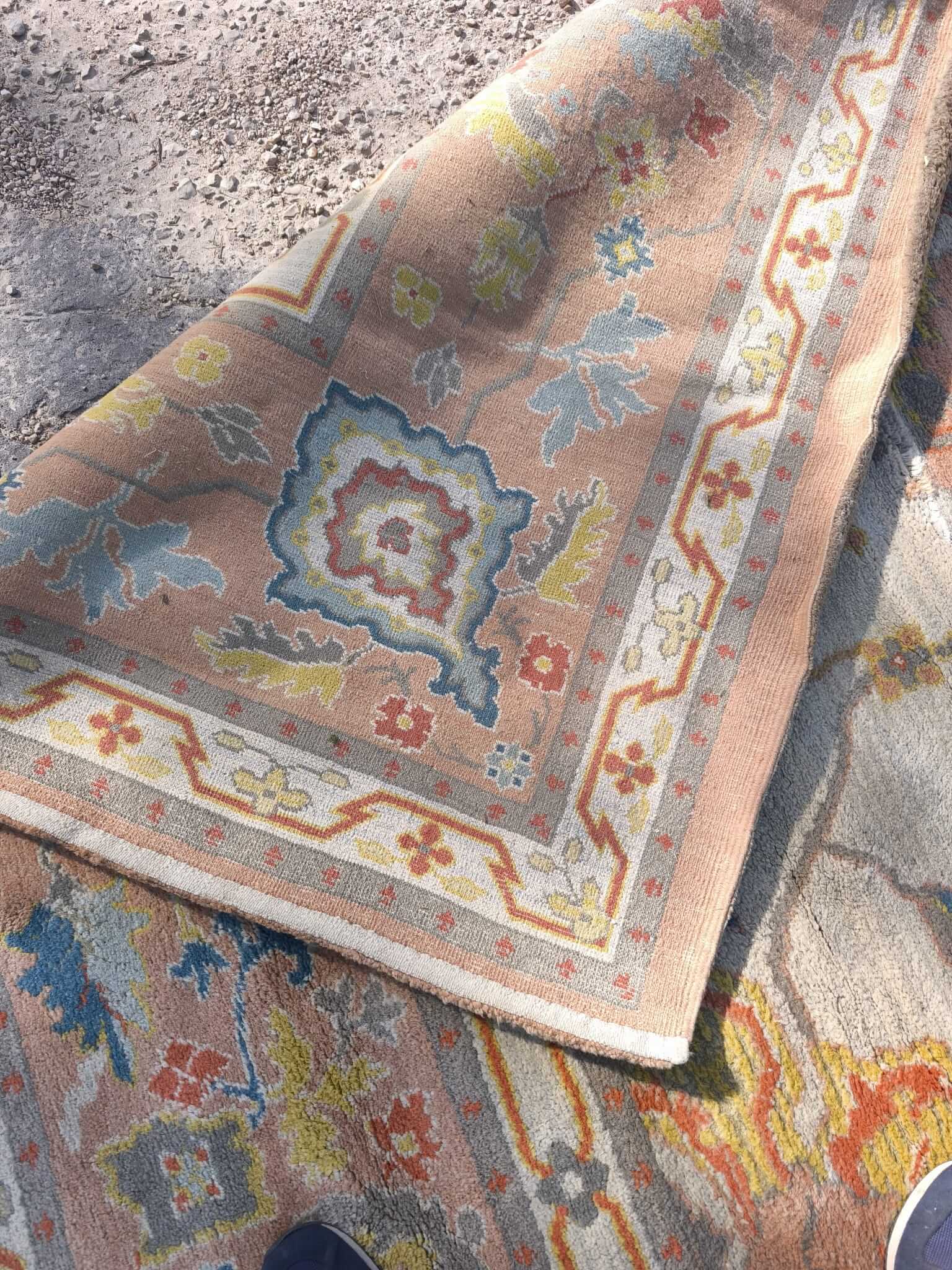 Gran alfombra de lana con decoración floral 710 x 970 cm - Imagen 5