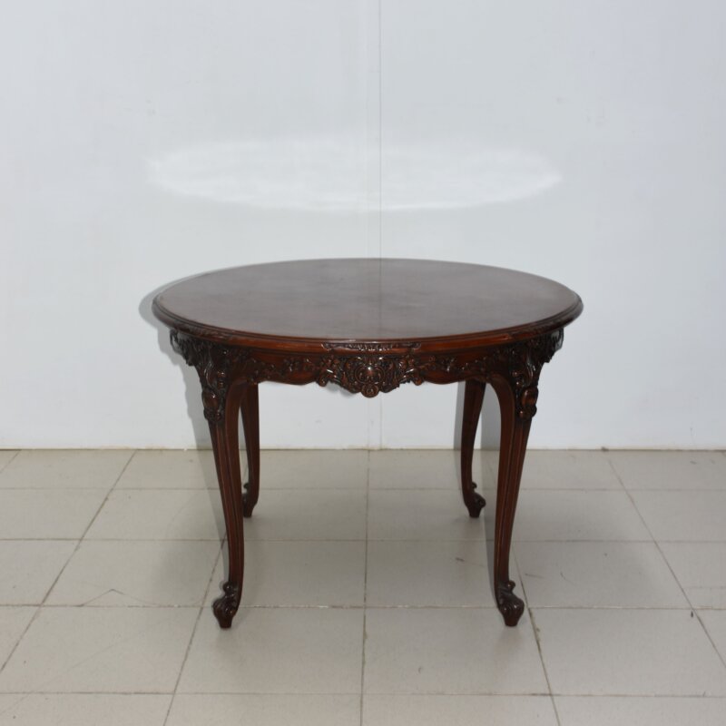 Mesa tallada caoba casa Herraiz