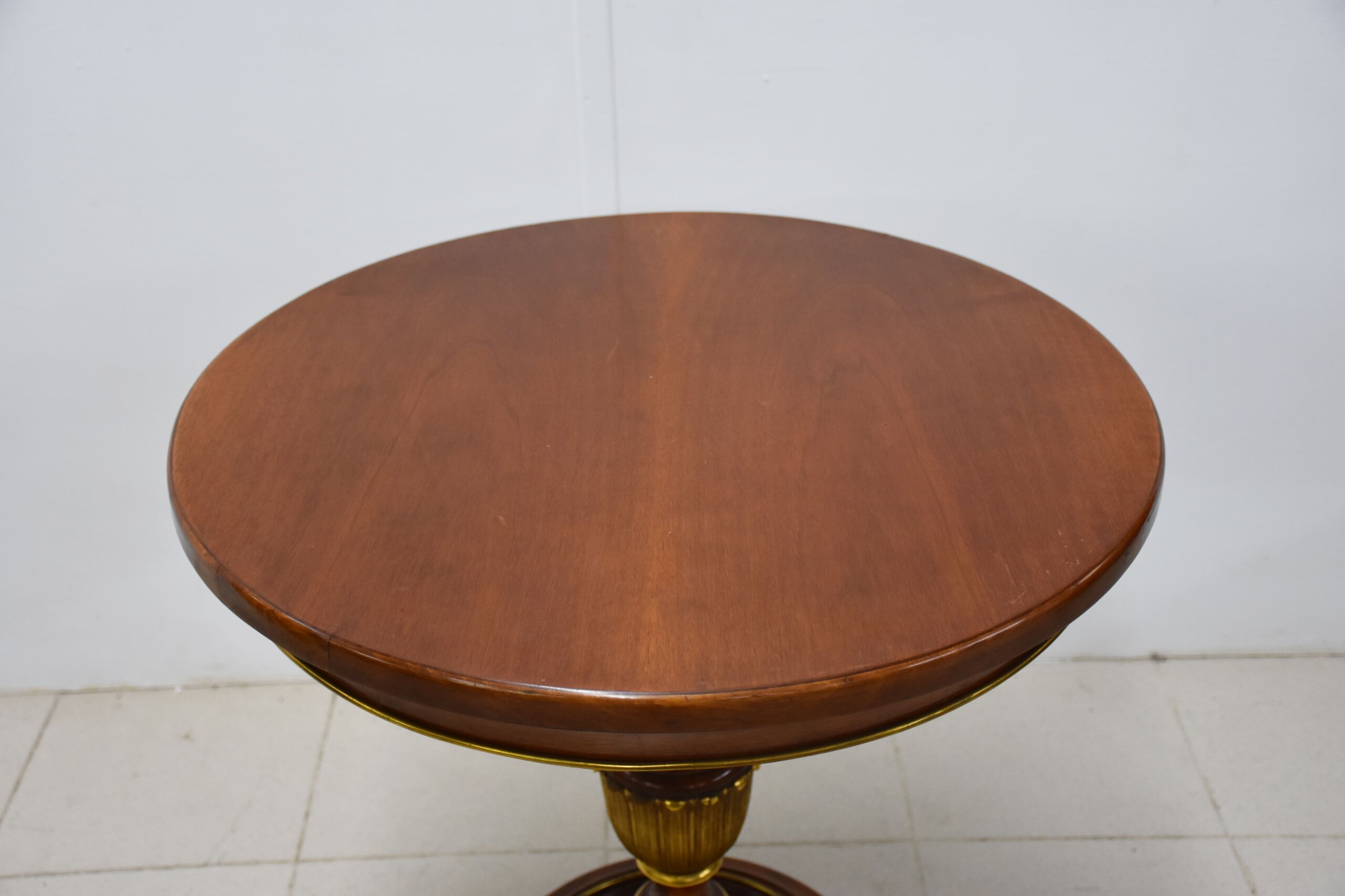 Mesa velador madera estilo Imperio - Imagen 3