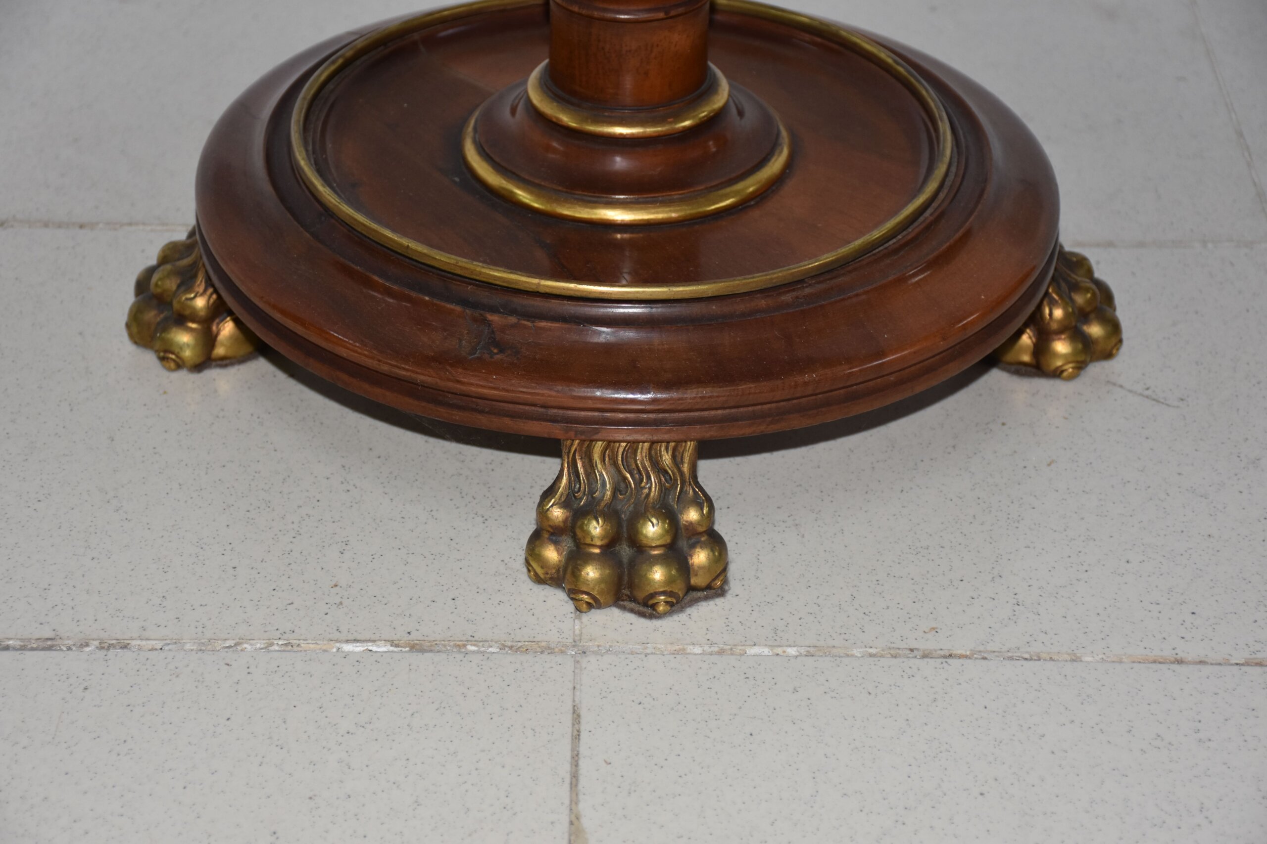 Mesa velador madera estilo Imperio - Imagen 2