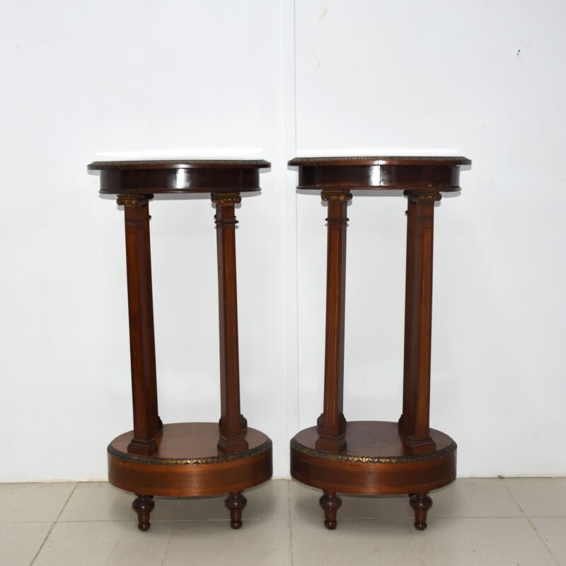 Pareja pedestales madera Imperio
