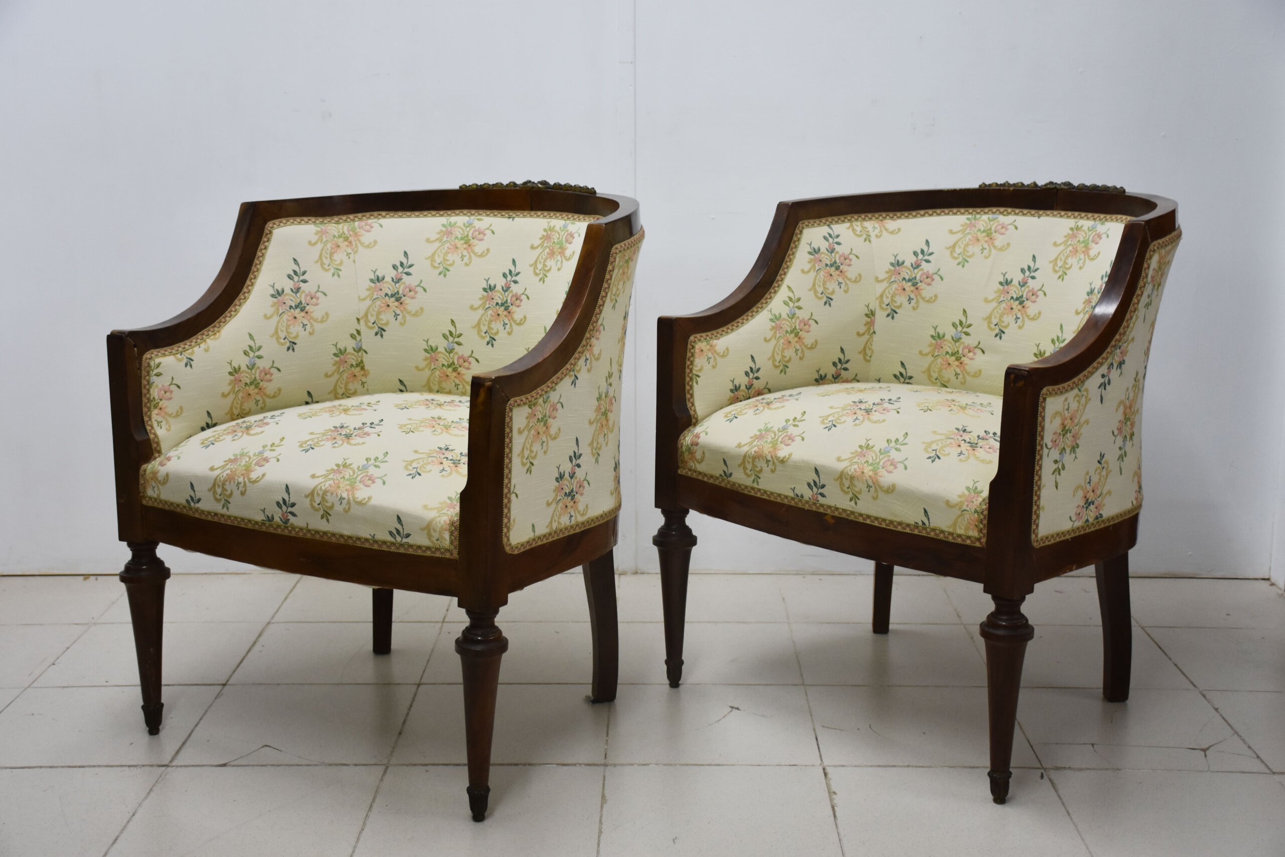 Pareja de sillones o butacas Imperio - Imagen 7