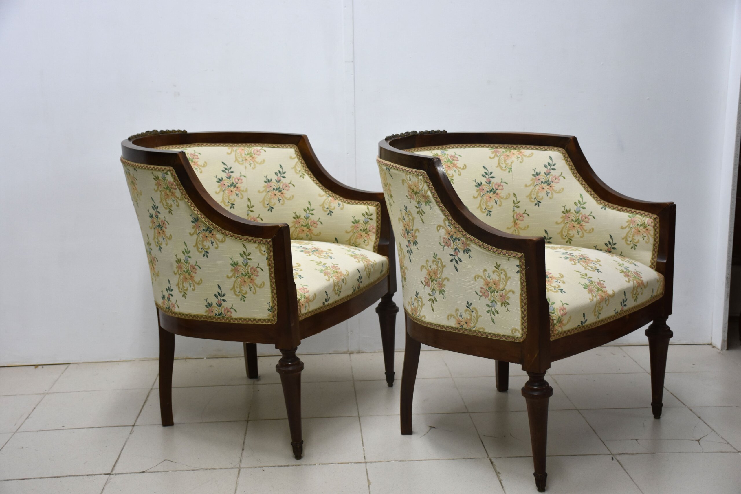 Pareja de sillones o butacas Imperio - Imagen 8