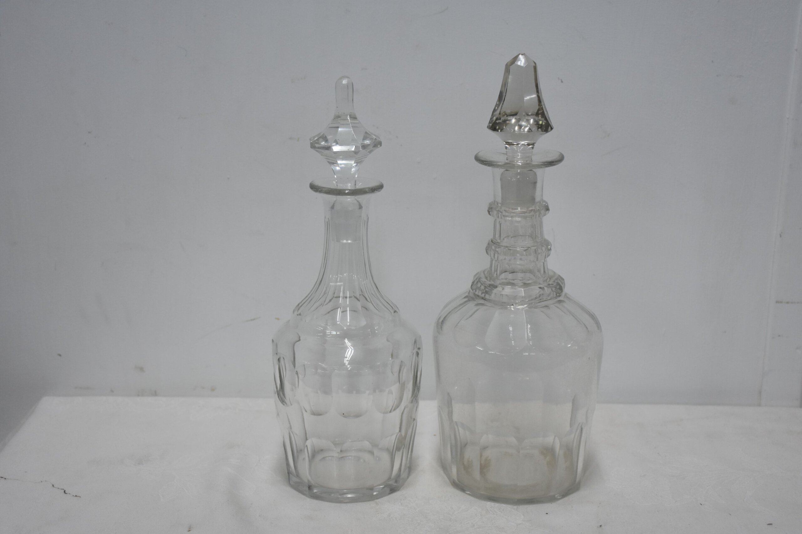 Pareja licoreras cristal tapones facetados - Imagen 2