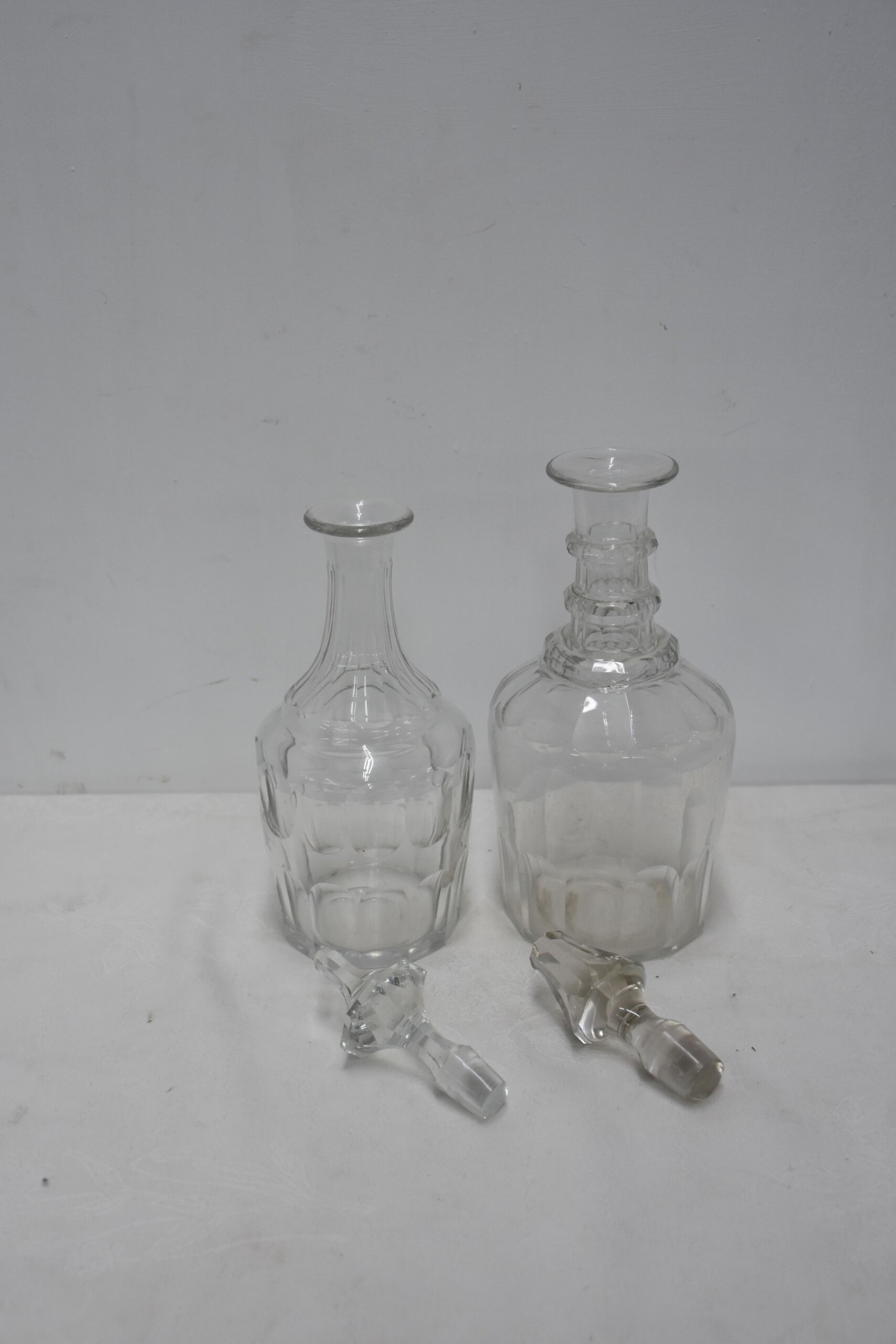 Pareja licoreras cristal tapones facetados - Imagen 4