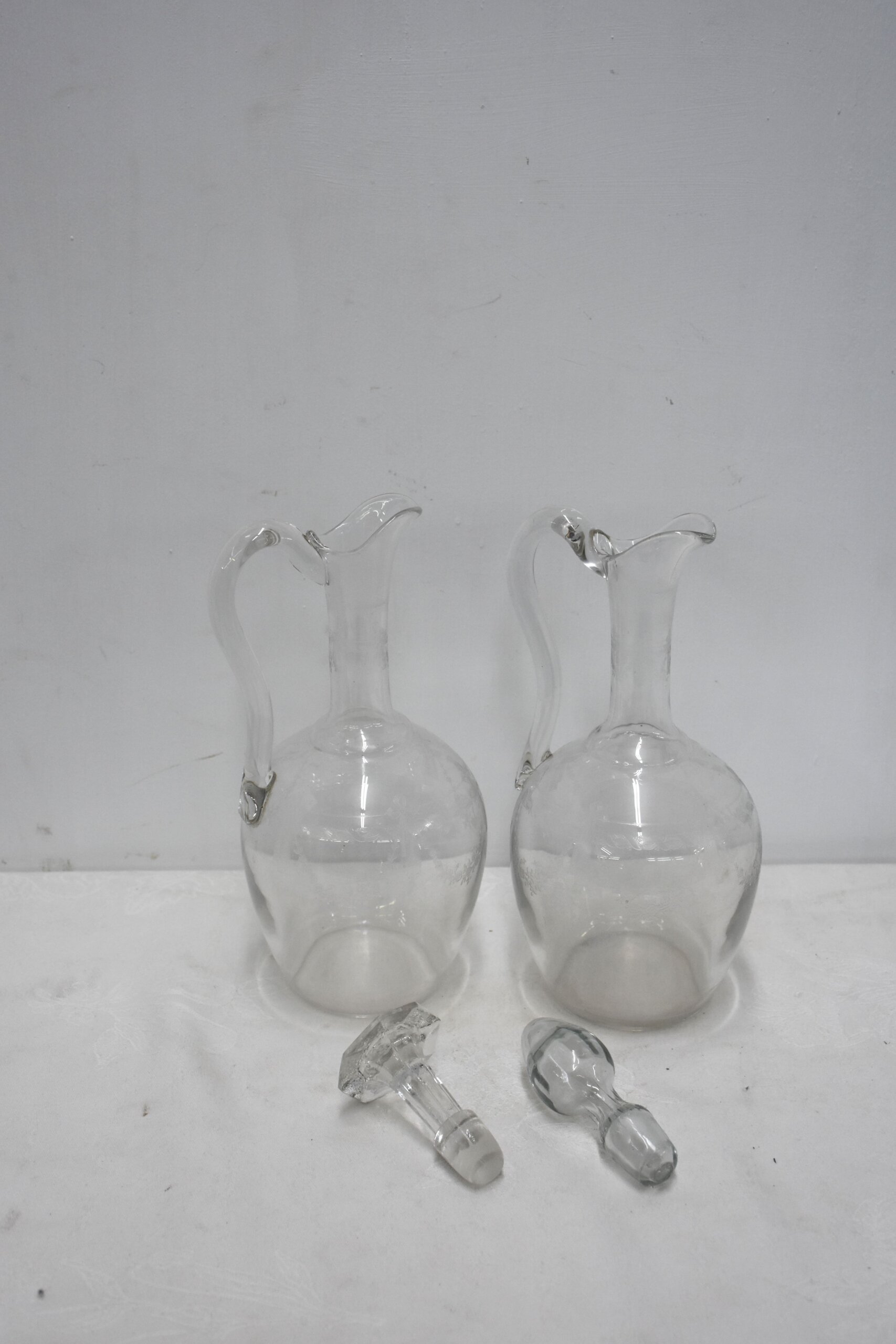 Pareja licoreras cristal con asas - Imagen 3