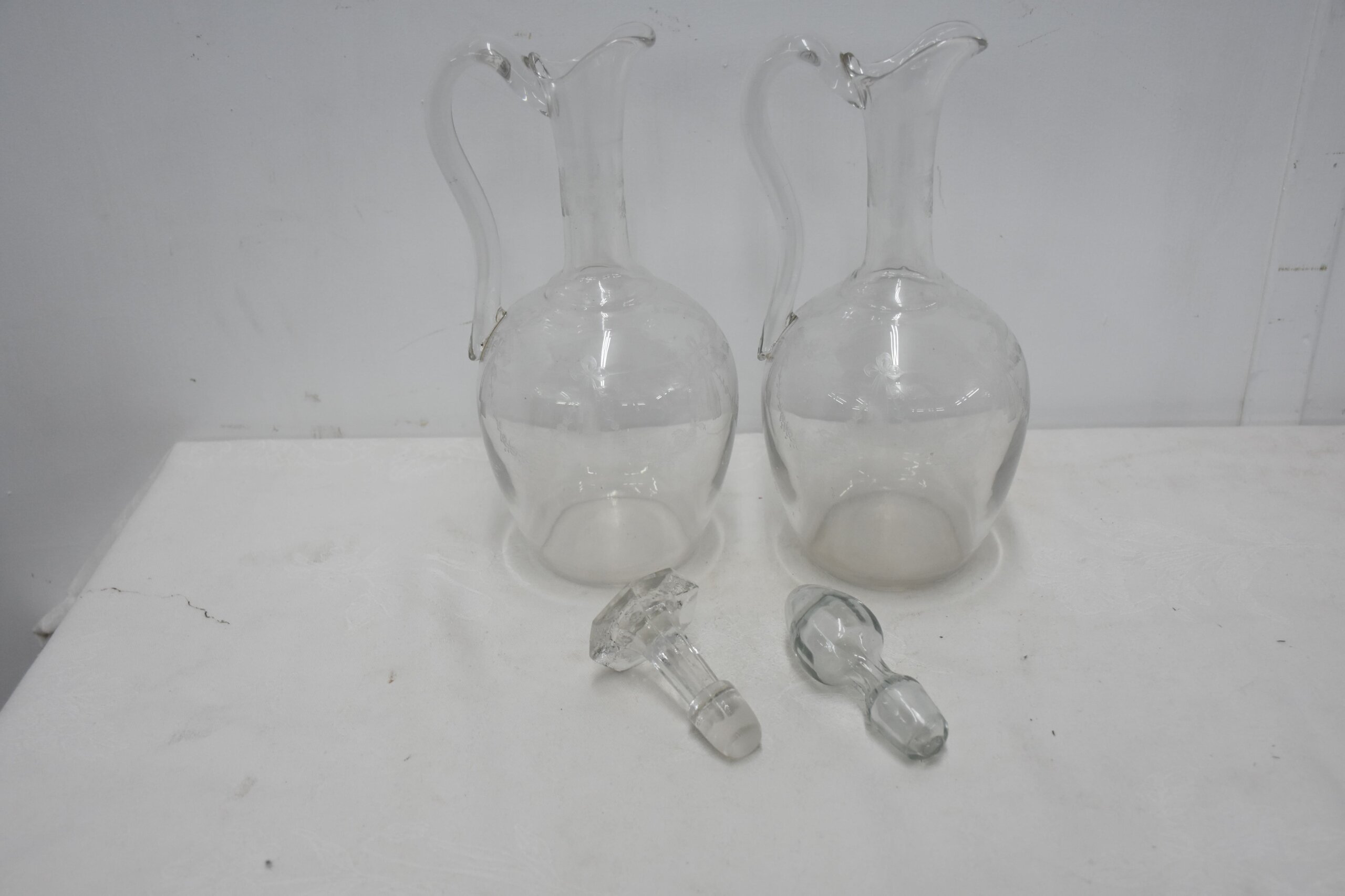 Pareja licoreras cristal con asas - Imagen 5