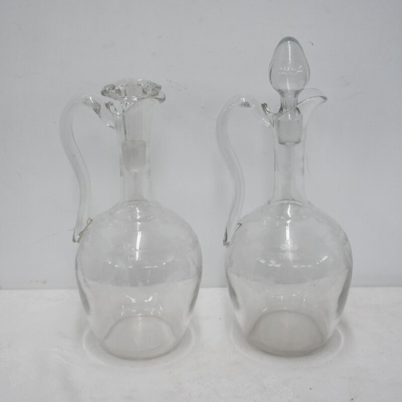 Pareja licoreras cristal con asas