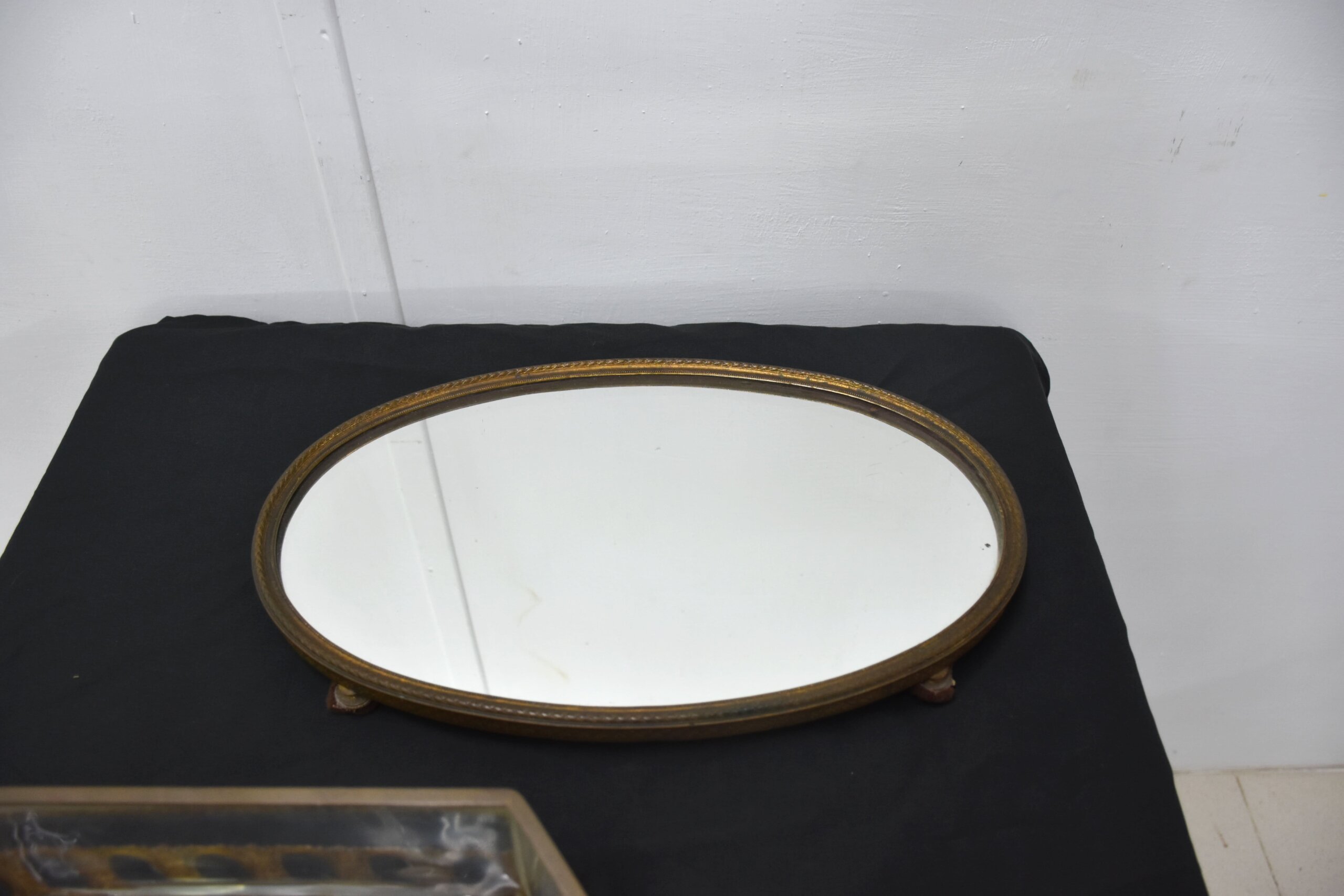Centro de mesa con bandeja cristal y espejo - Imagen 3
