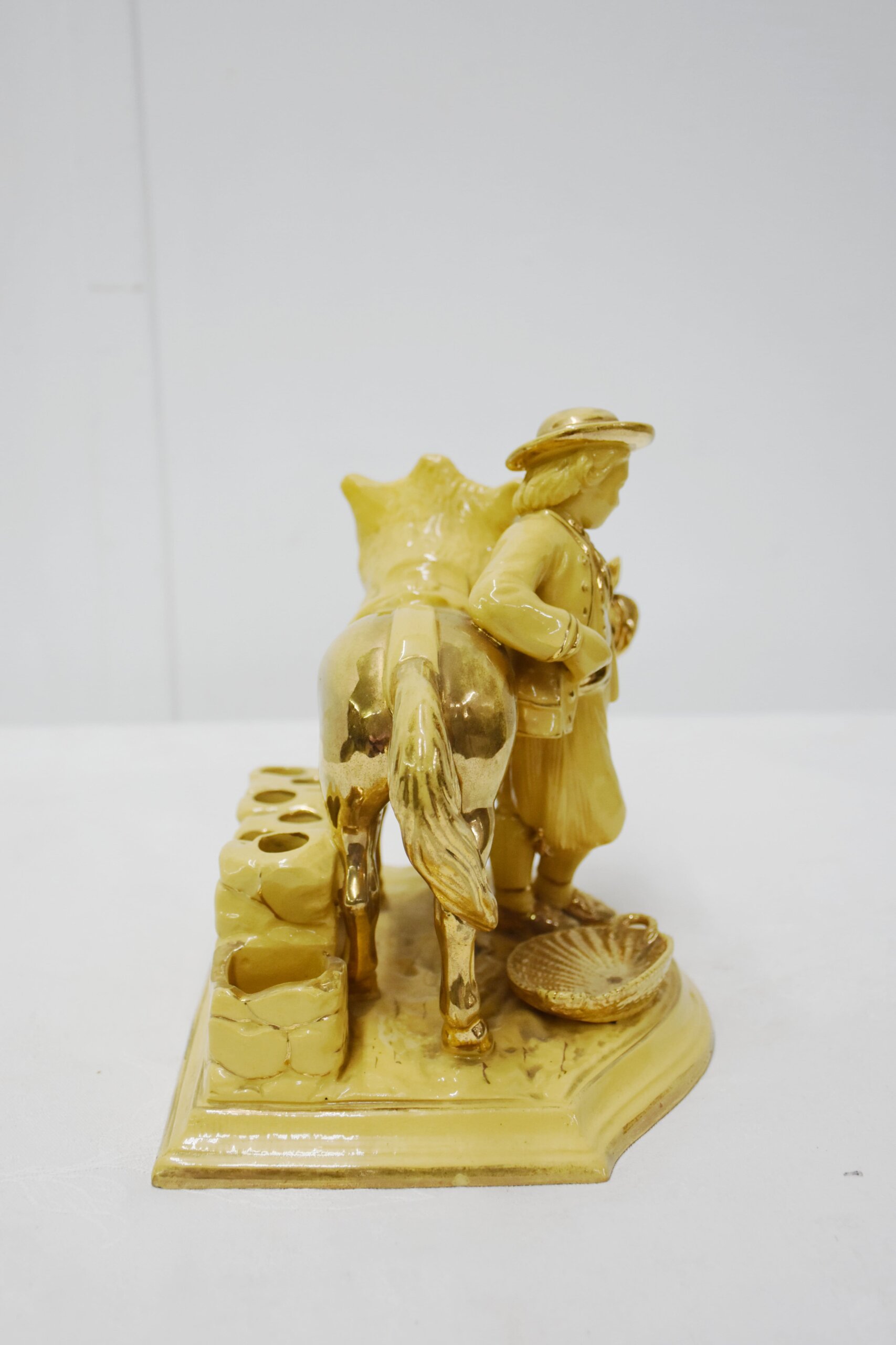 Cigarrera de porcelana campesino y caballos - Imagen 4