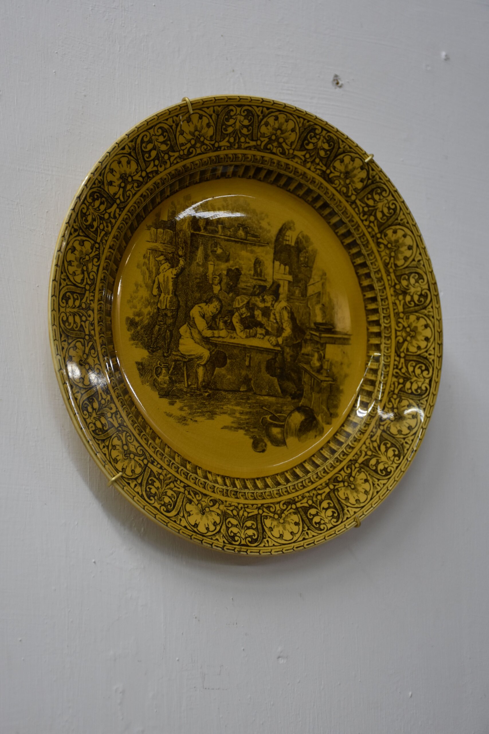 Plato antiguo de cerámica inglesa - Imagen 2