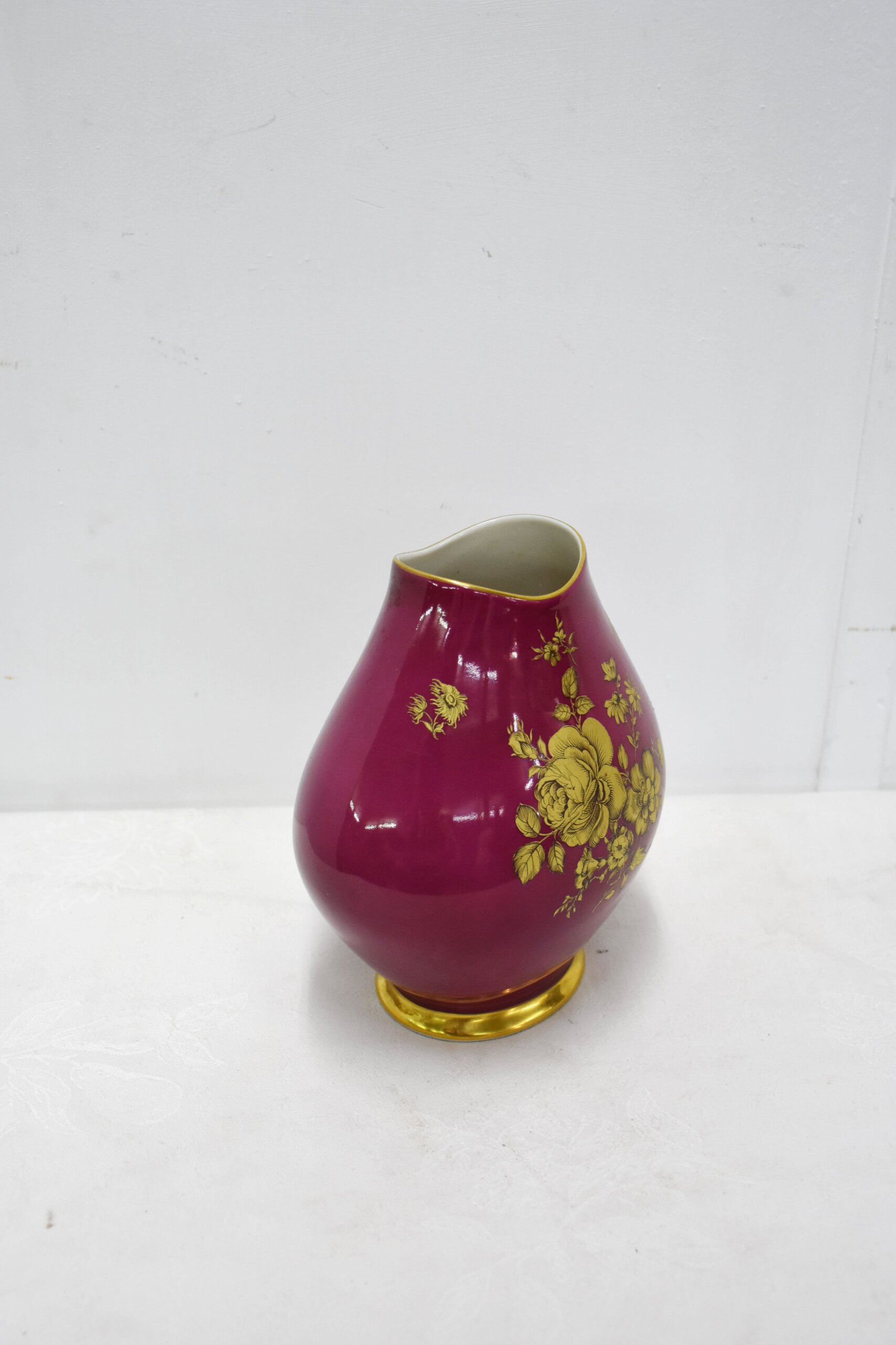 Jarrón o florero porcelana fucsia Bavaria - Imagen 2