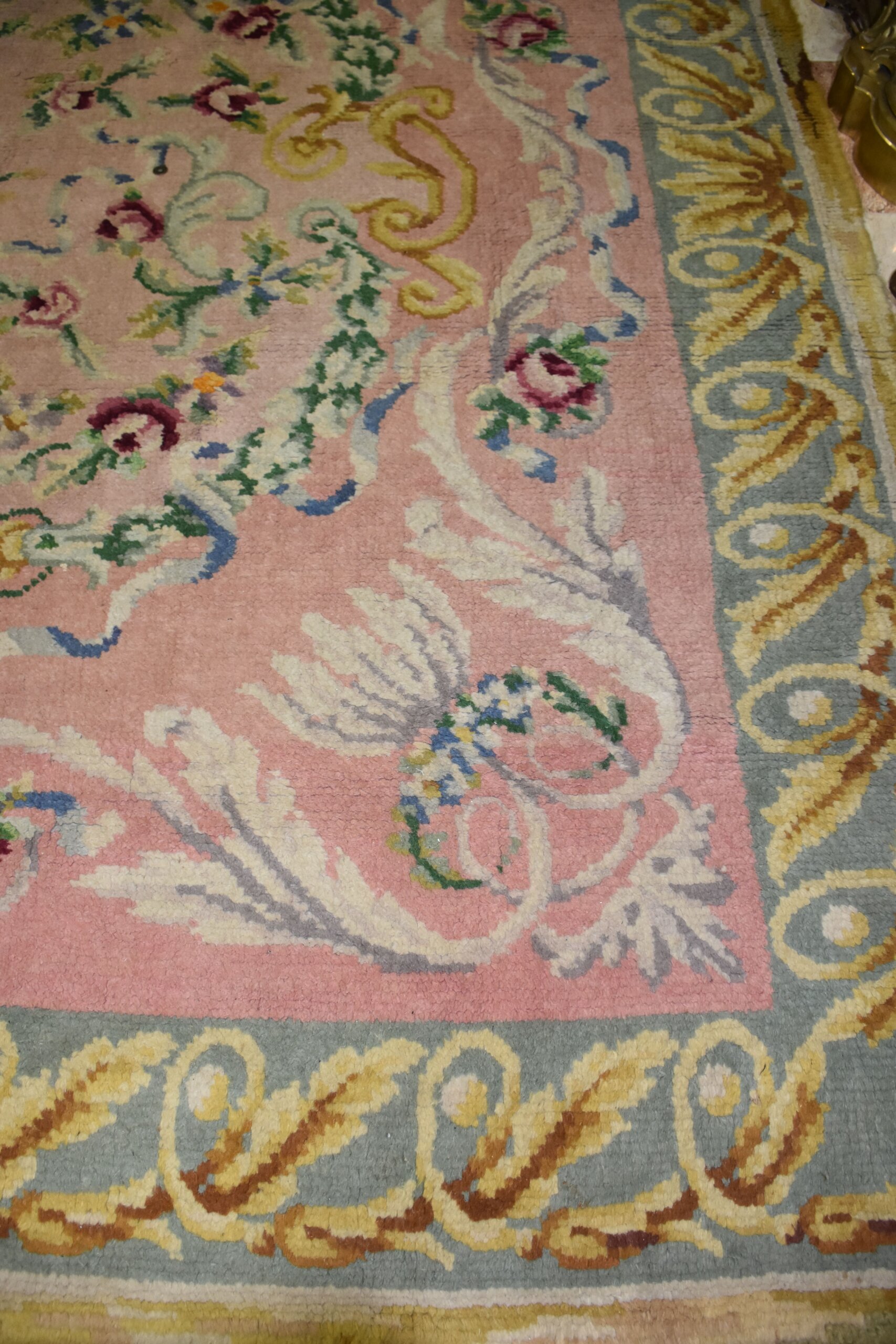 Gran alfombra rosa floral 320 x 280 cm - Imagen 4