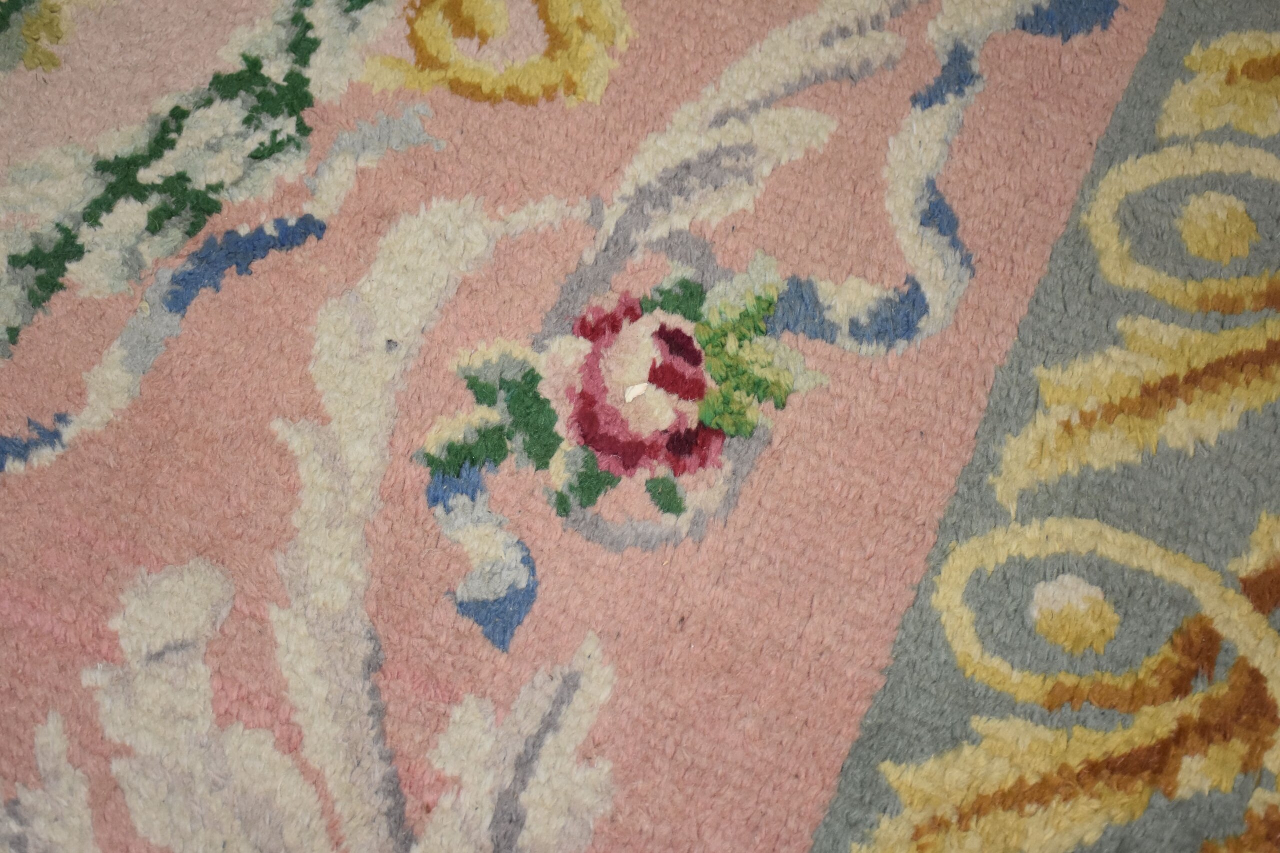Gran alfombra rosa floral 320 x 280 cm - Imagen 8