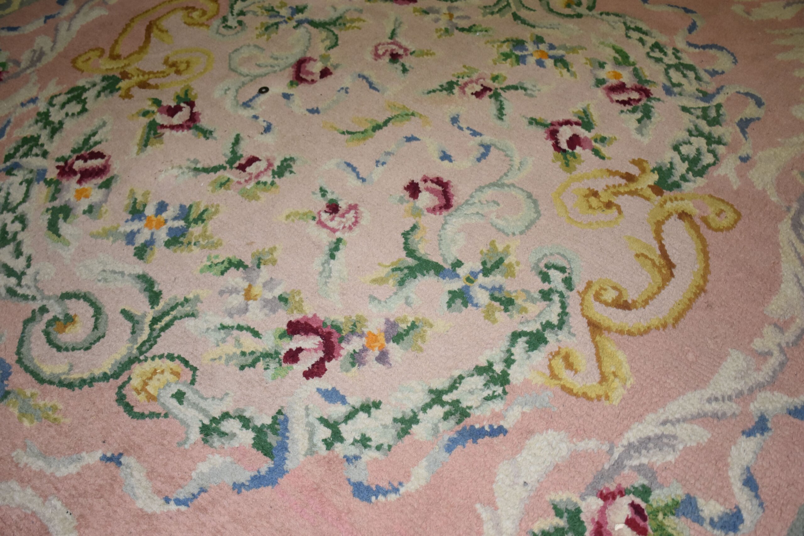 Gran alfombra rosa floral 320 x 280 cm - Imagen 9