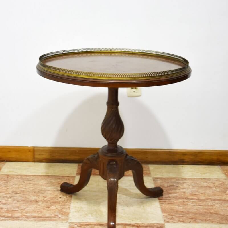 Mesa velador auxiliar barandilla latón