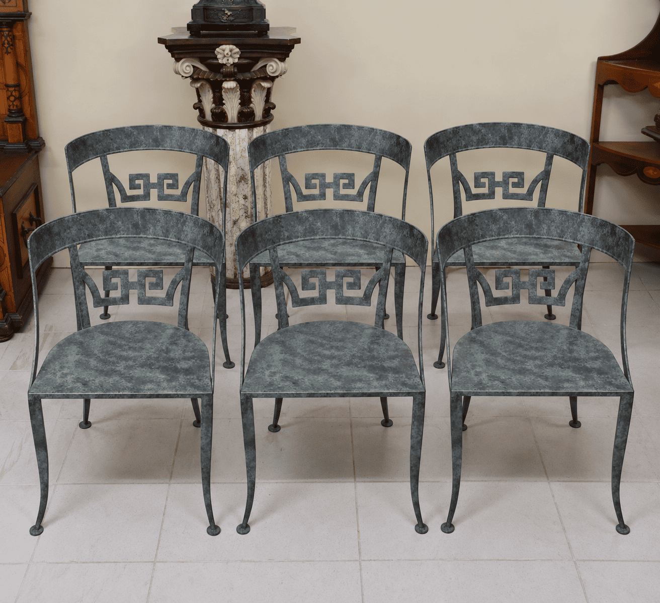 Conjunto gran mesa de forja y juego de 6 sillas - Imagen 2