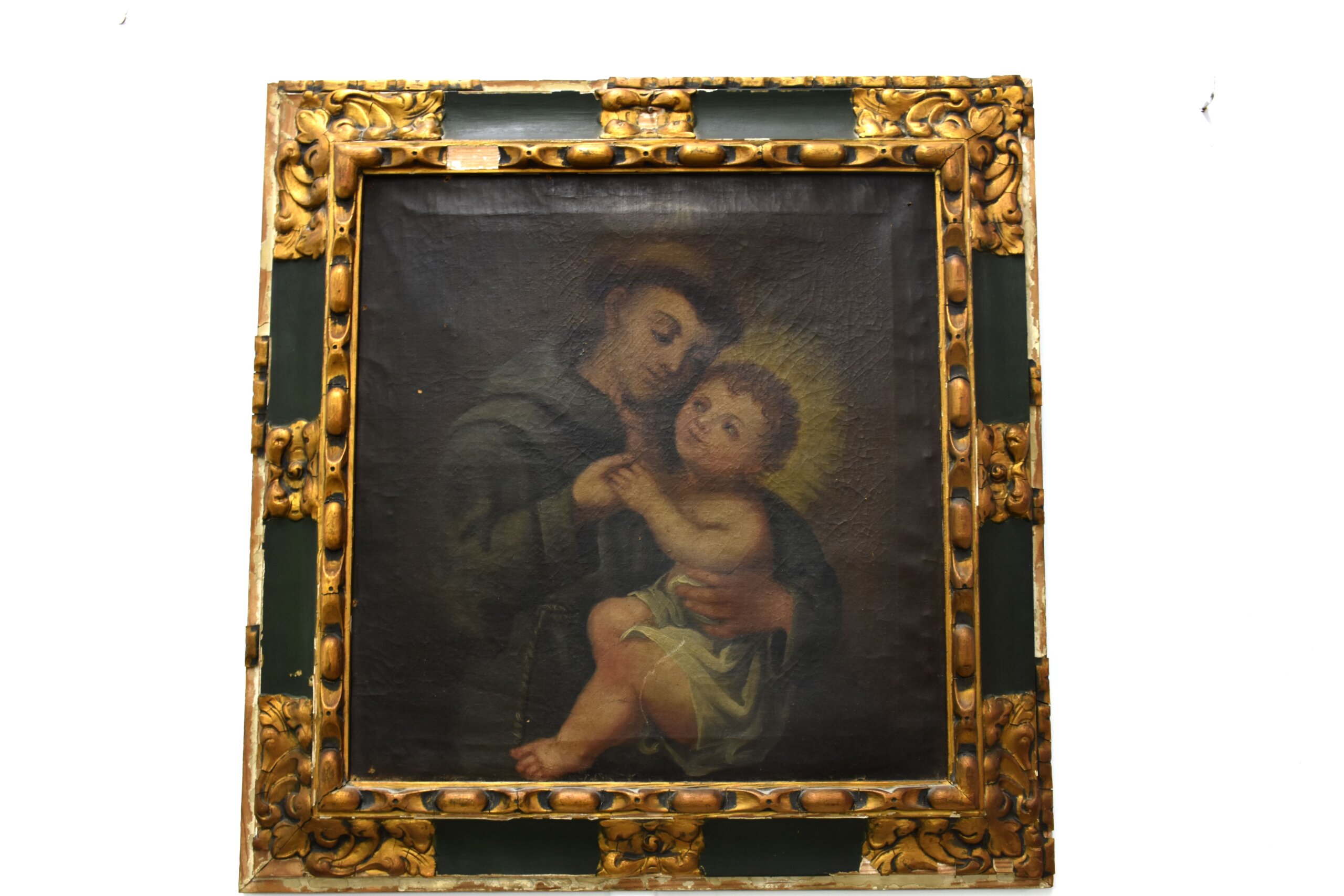 Óleo sobre lienzo San Antonio con el Niño - Imagen 6