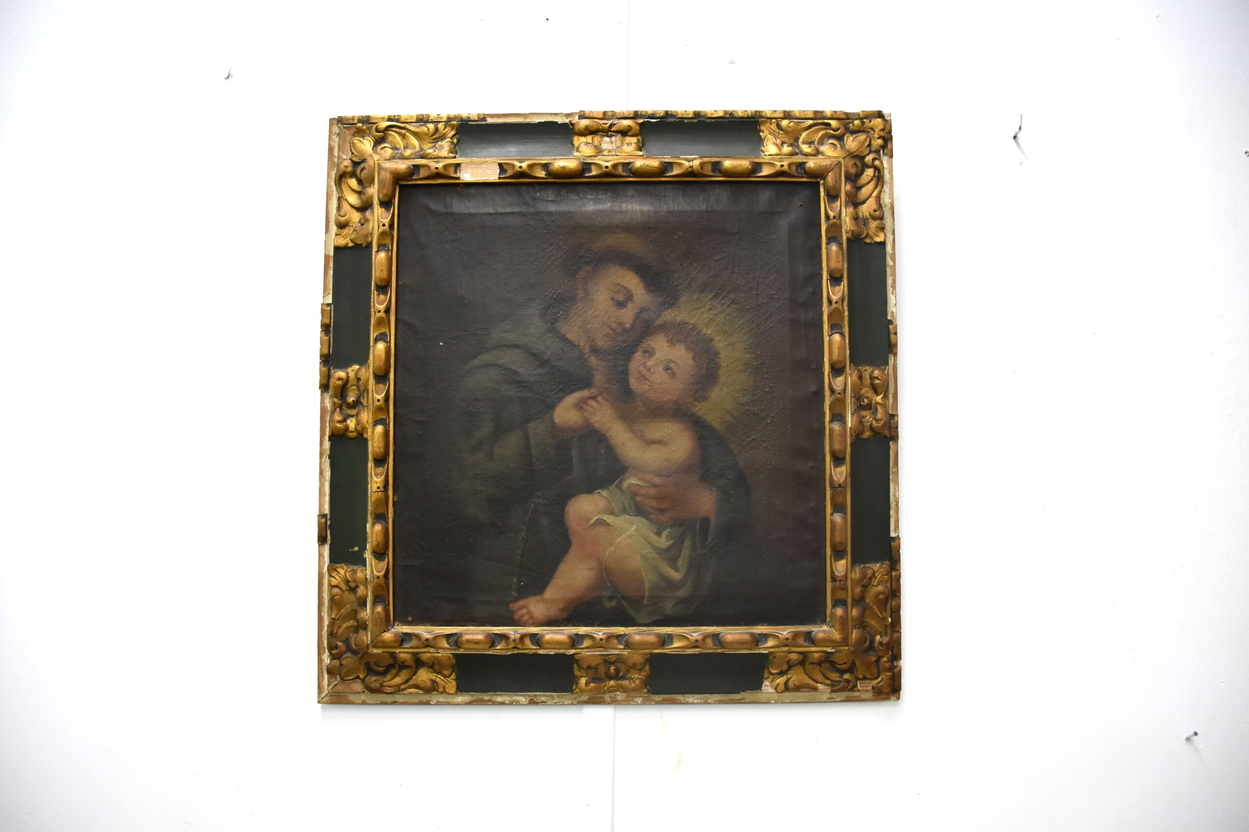 Óleo sobre lienzo San Antonio con el Niño - Imagen 5