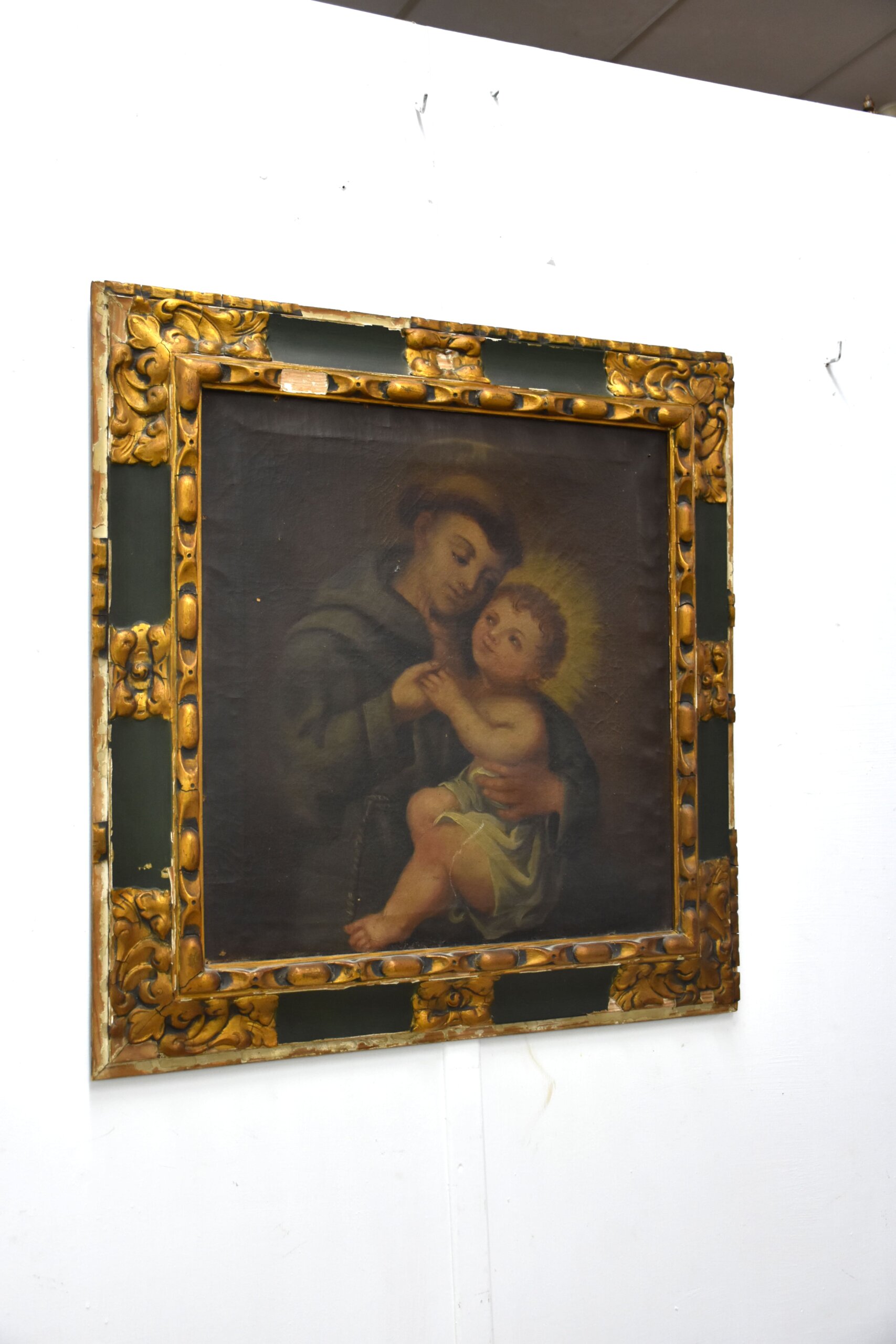 Óleo sobre lienzo San Antonio con el Niño - Imagen 14