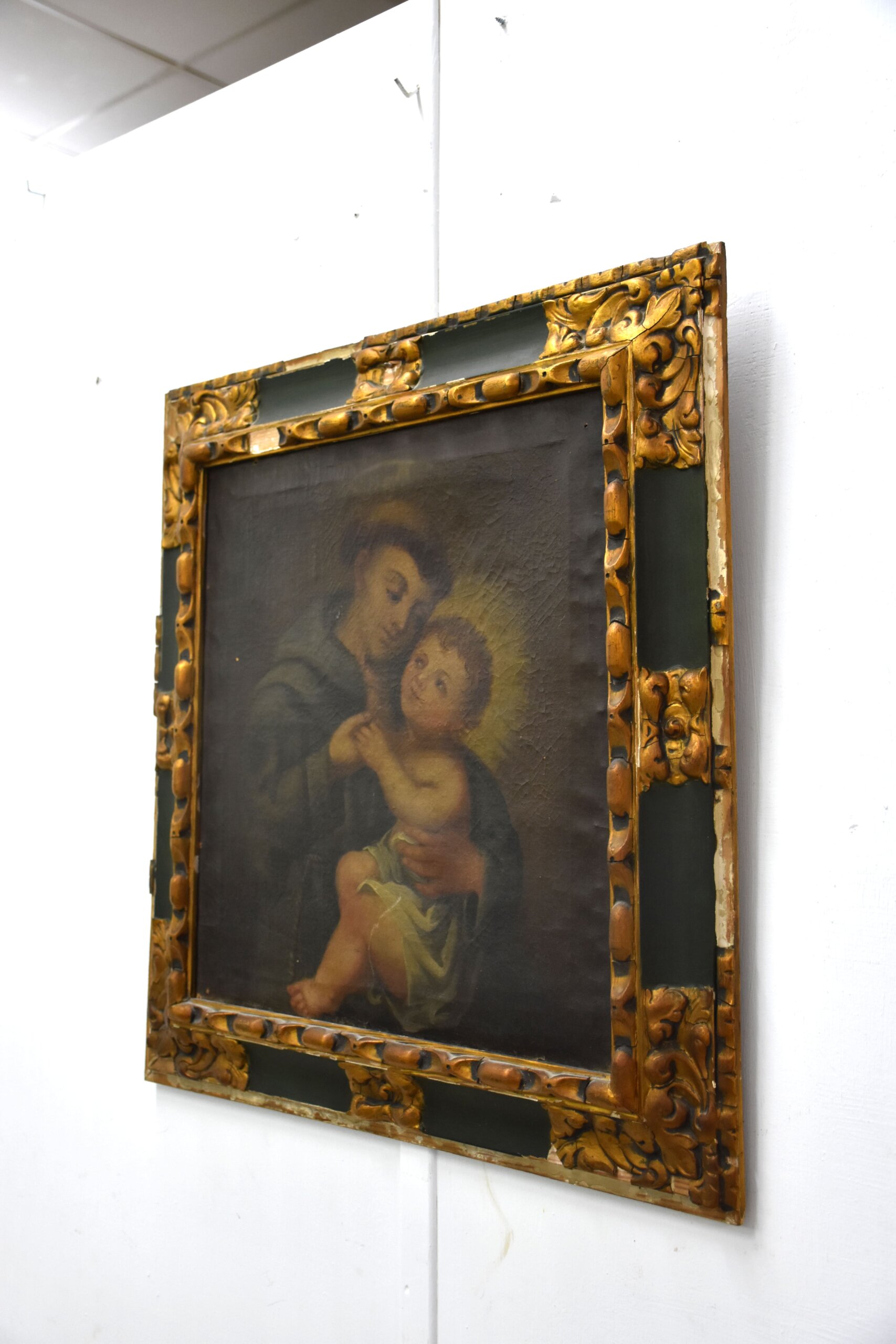 Óleo sobre lienzo San Antonio con el Niño - Imagen 12