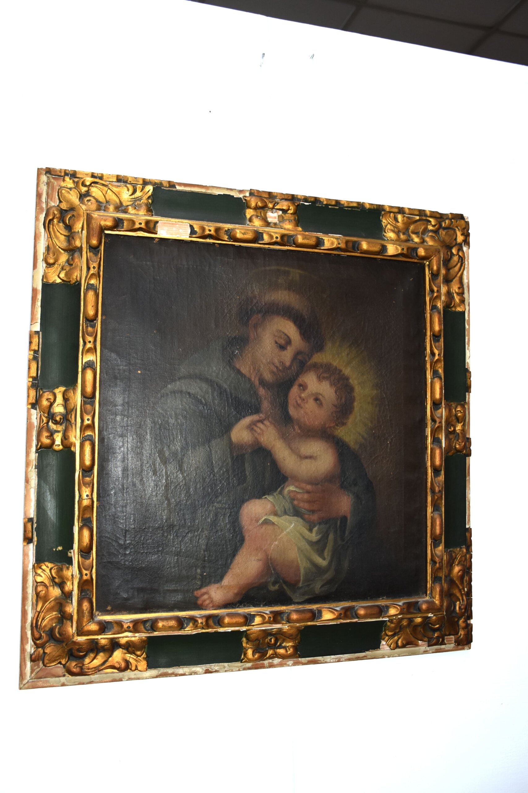 Óleo sobre lienzo San Antonio con el Niño - Imagen 11
