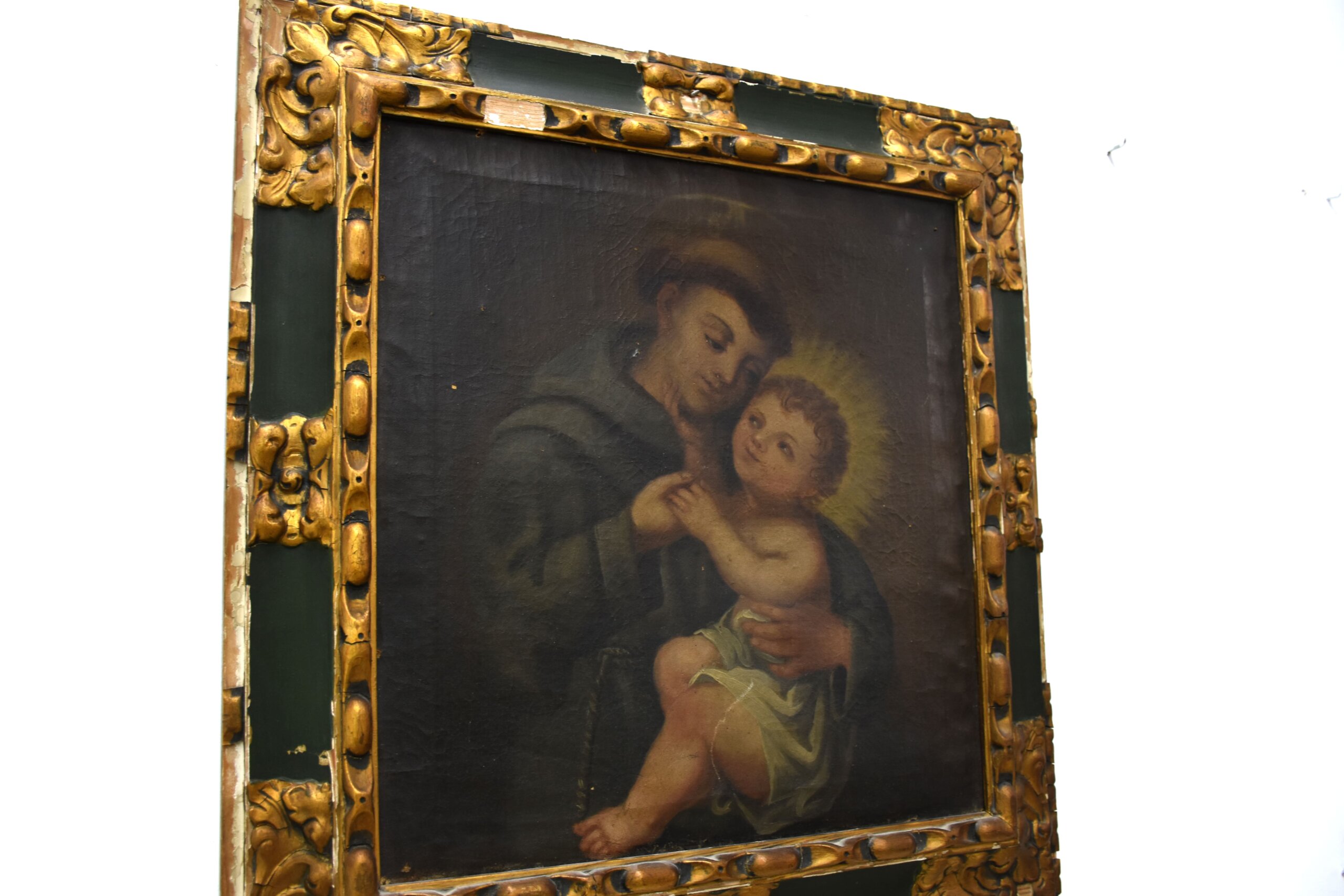 Óleo sobre lienzo San Antonio con el Niño - Imagen 10