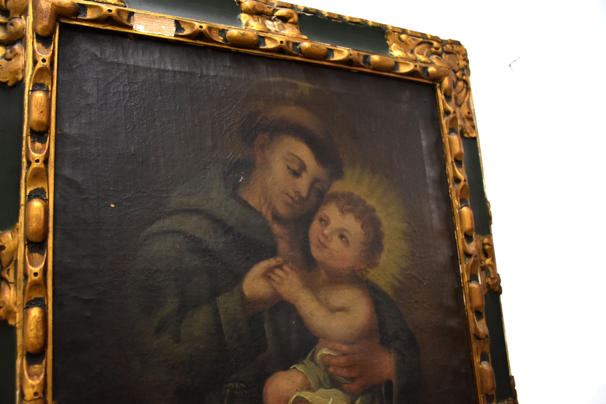 Óleo sobre lienzo San Antonio con el Niño - Imagen 9