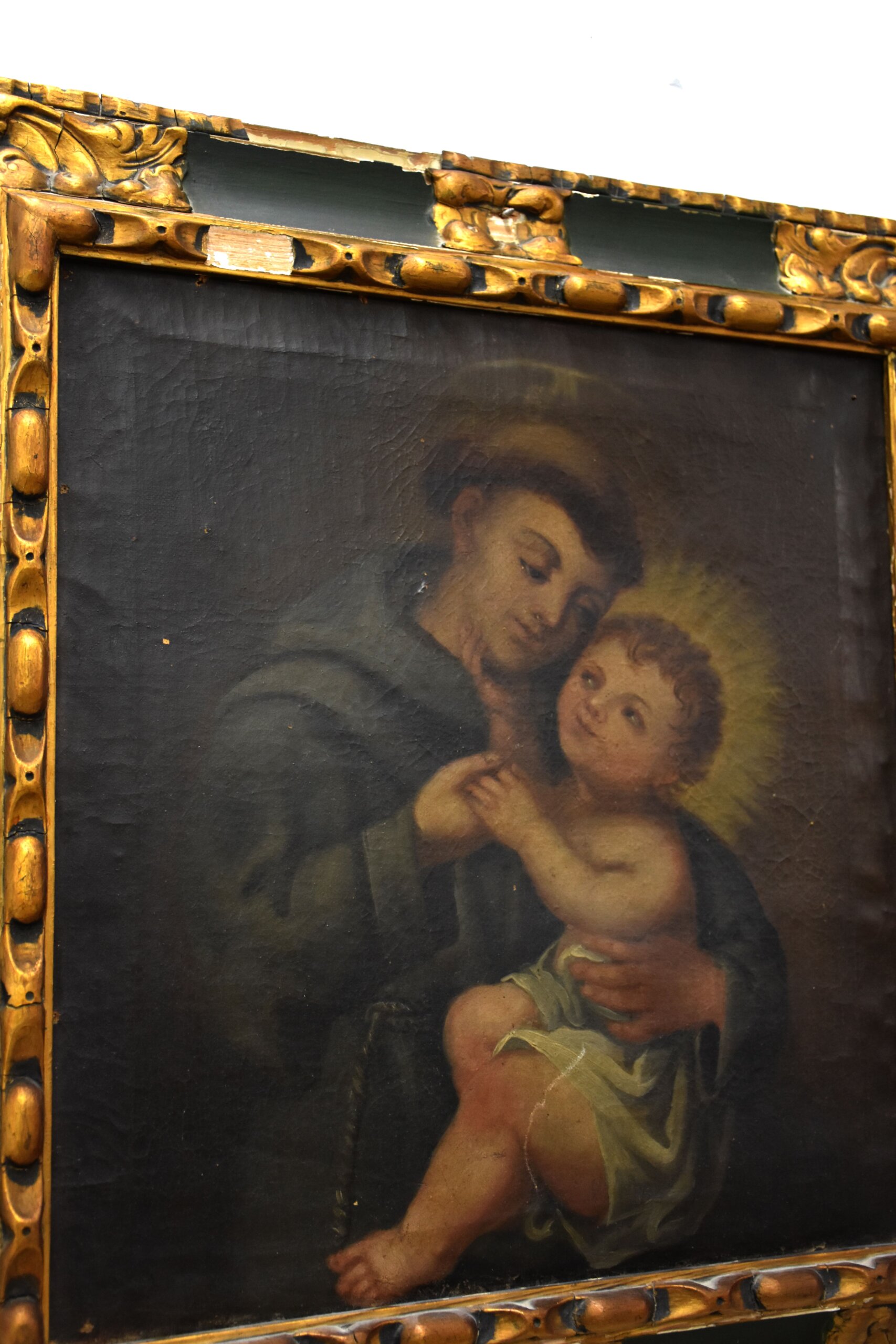 Óleo sobre lienzo San Antonio con el Niño - Imagen 8