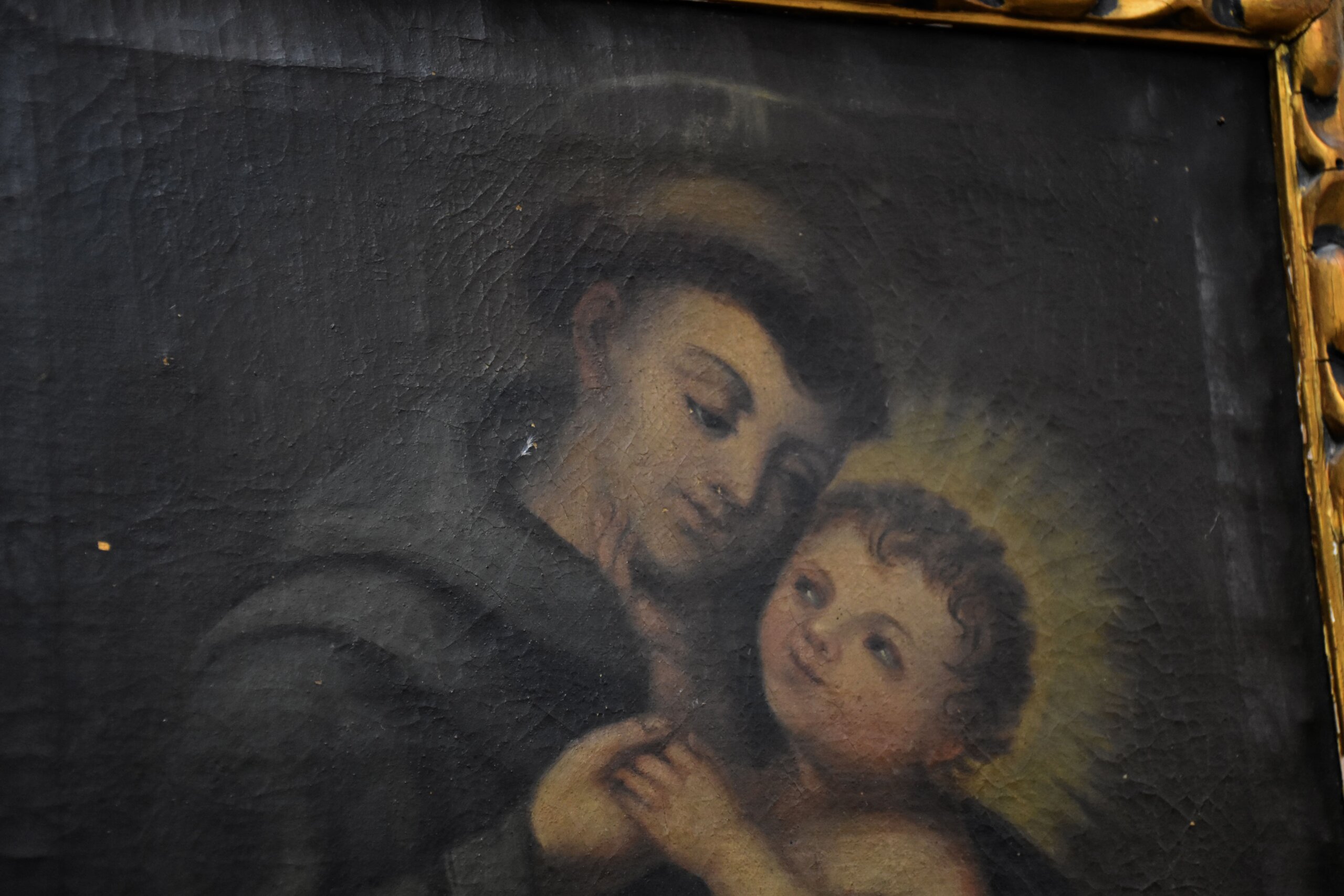 Óleo sobre lienzo San Antonio con el Niño - Imagen 7