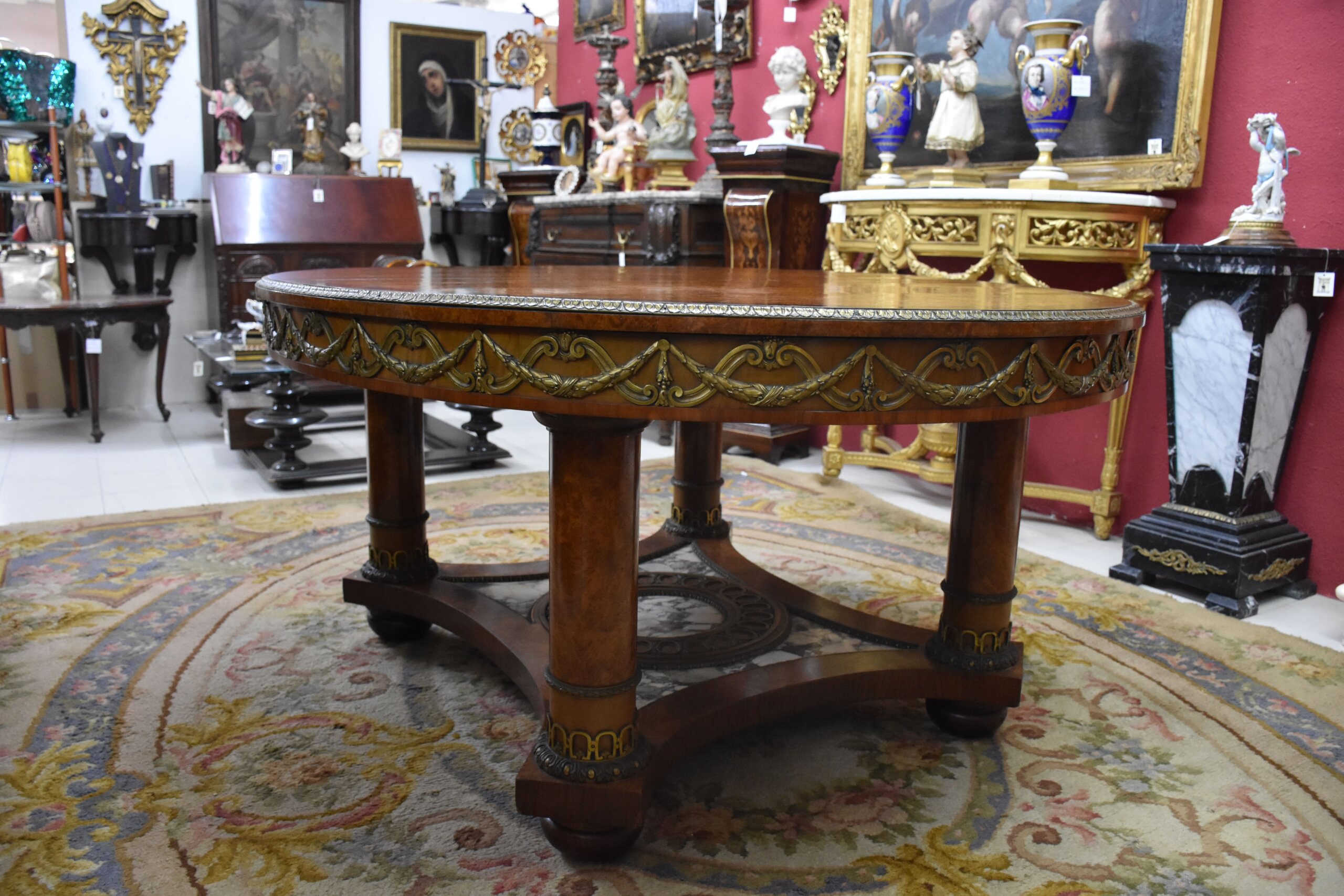 Conjunto mesa y 8 sillas Imperio comedor - Imagen 11