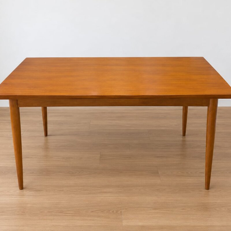 Mesa de comedor de teca Mid Century